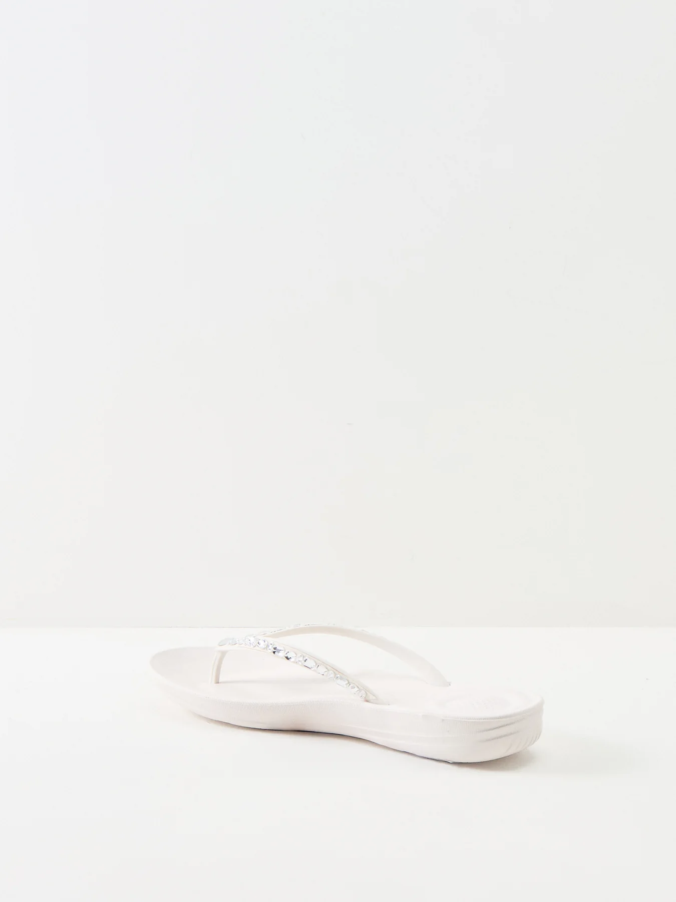 Iqushion Multi Crystal Ergonomic Flip Flops White - Image 2