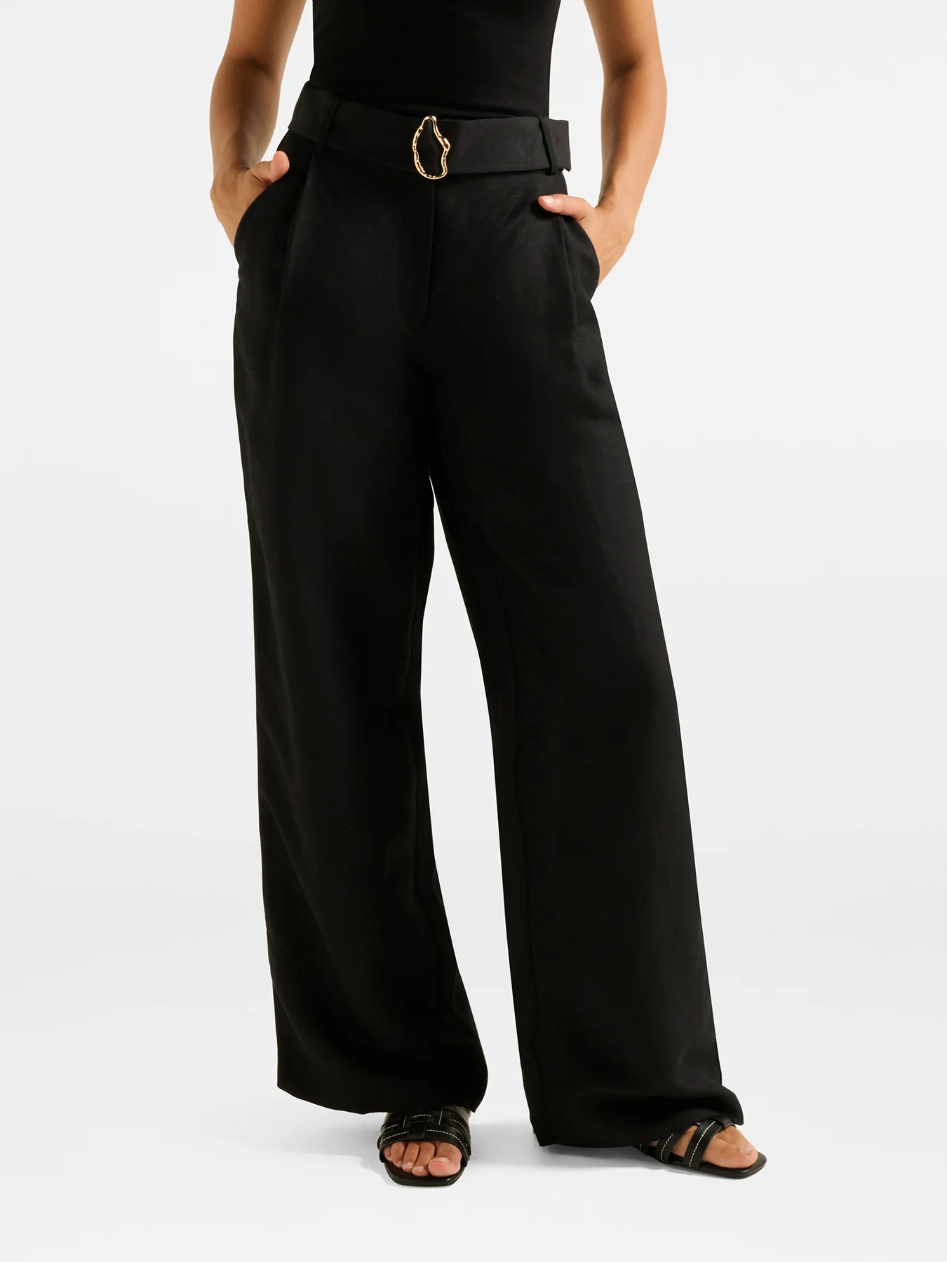 Alice Belted Wide Leg Pants - Image 4