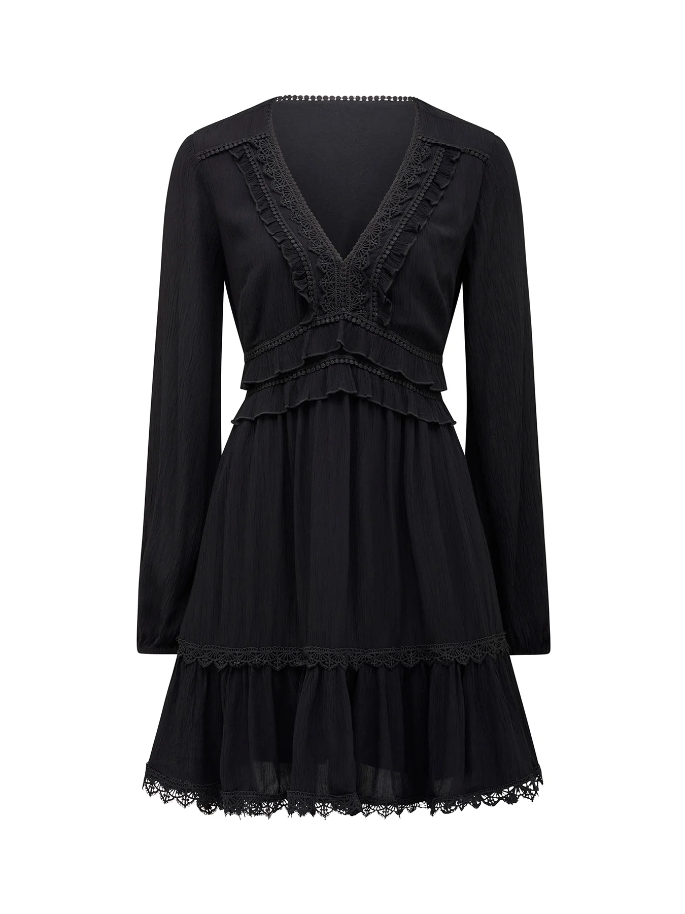 Elsa Trim Mini Dress Black