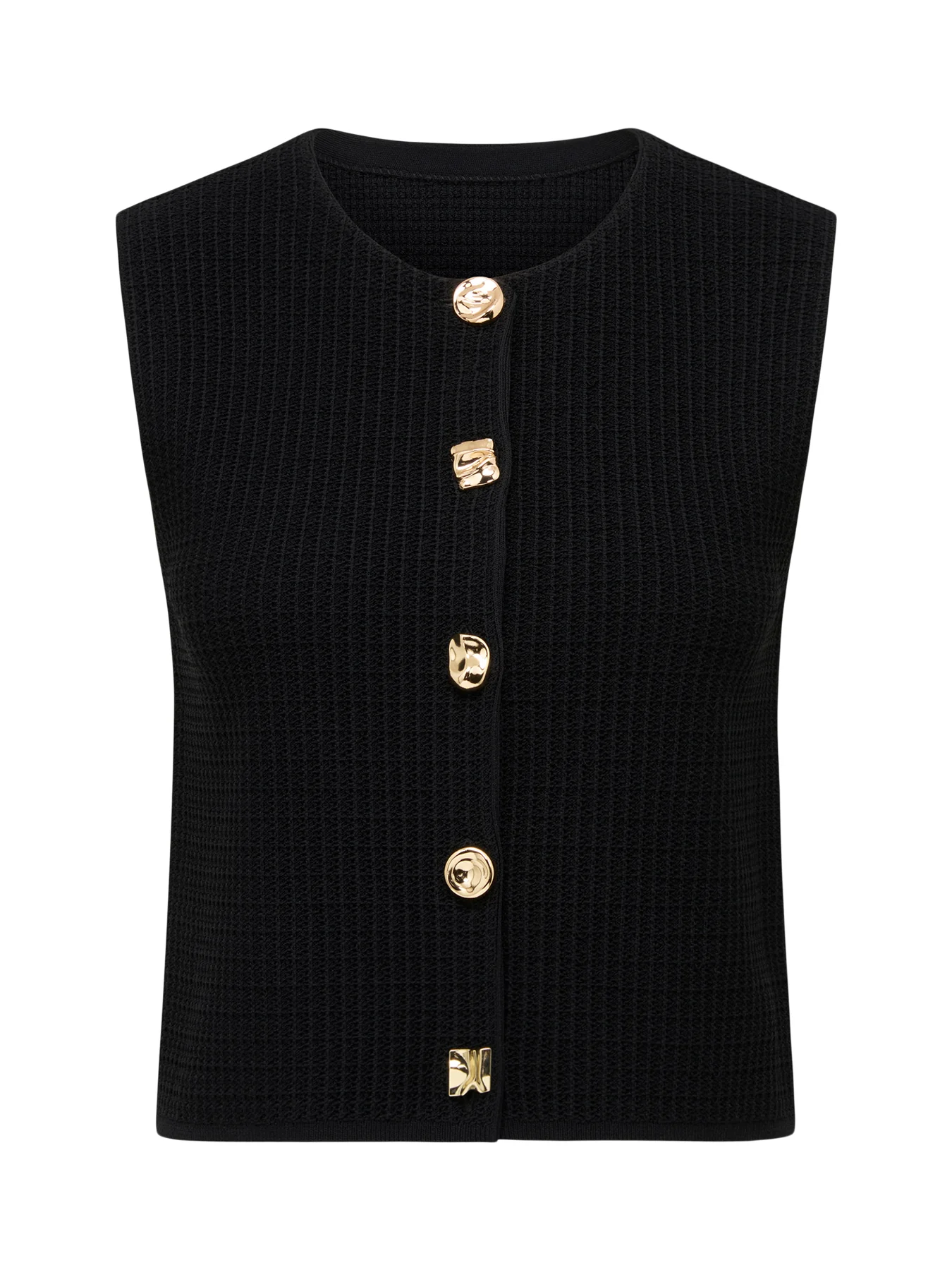 Elyse Knitted Tank Top Black