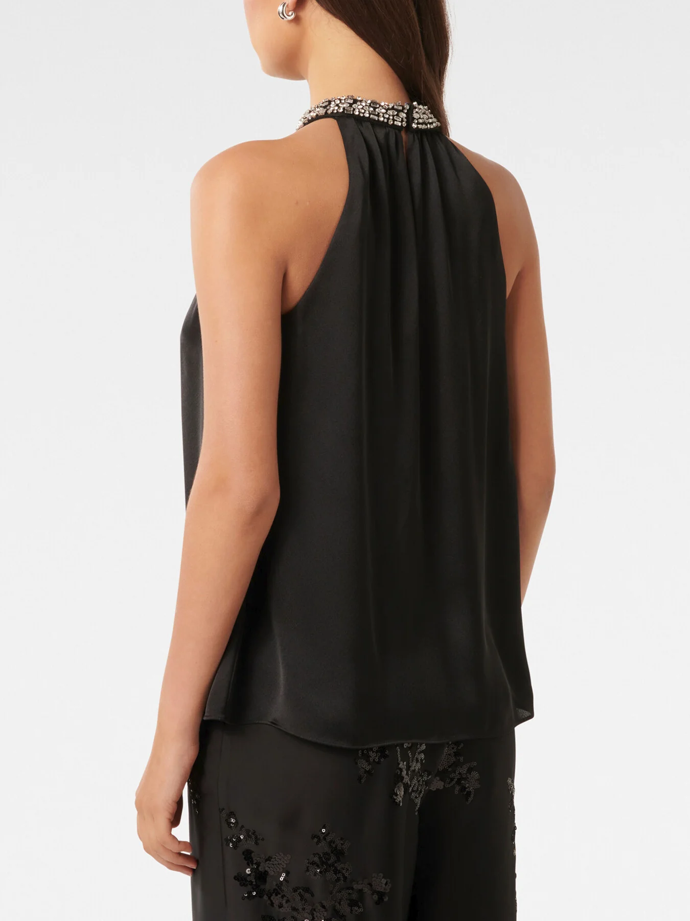 Emily Embellished Halter Neck Top - Image 3