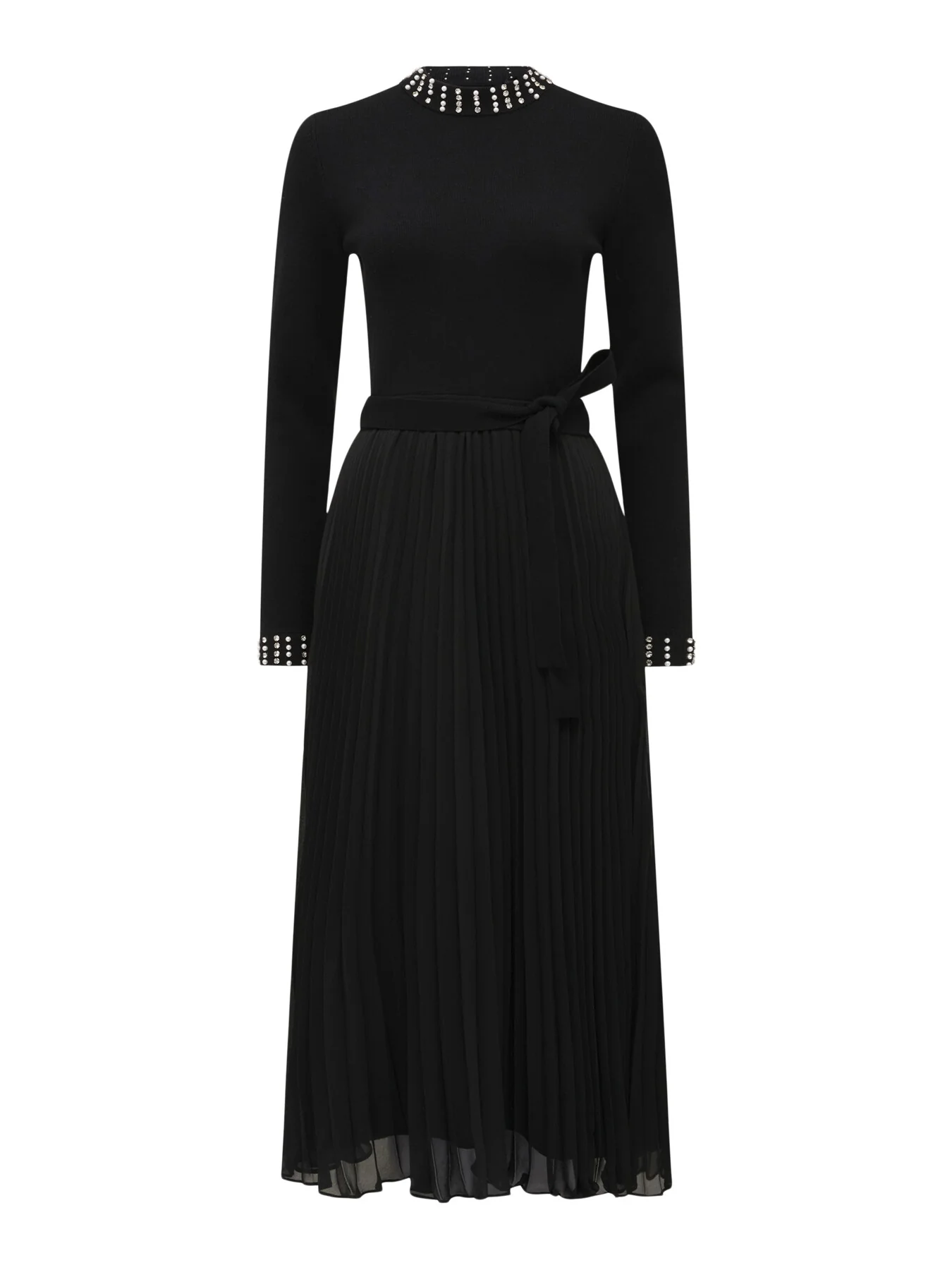 Giana Embellished Pleated Dress