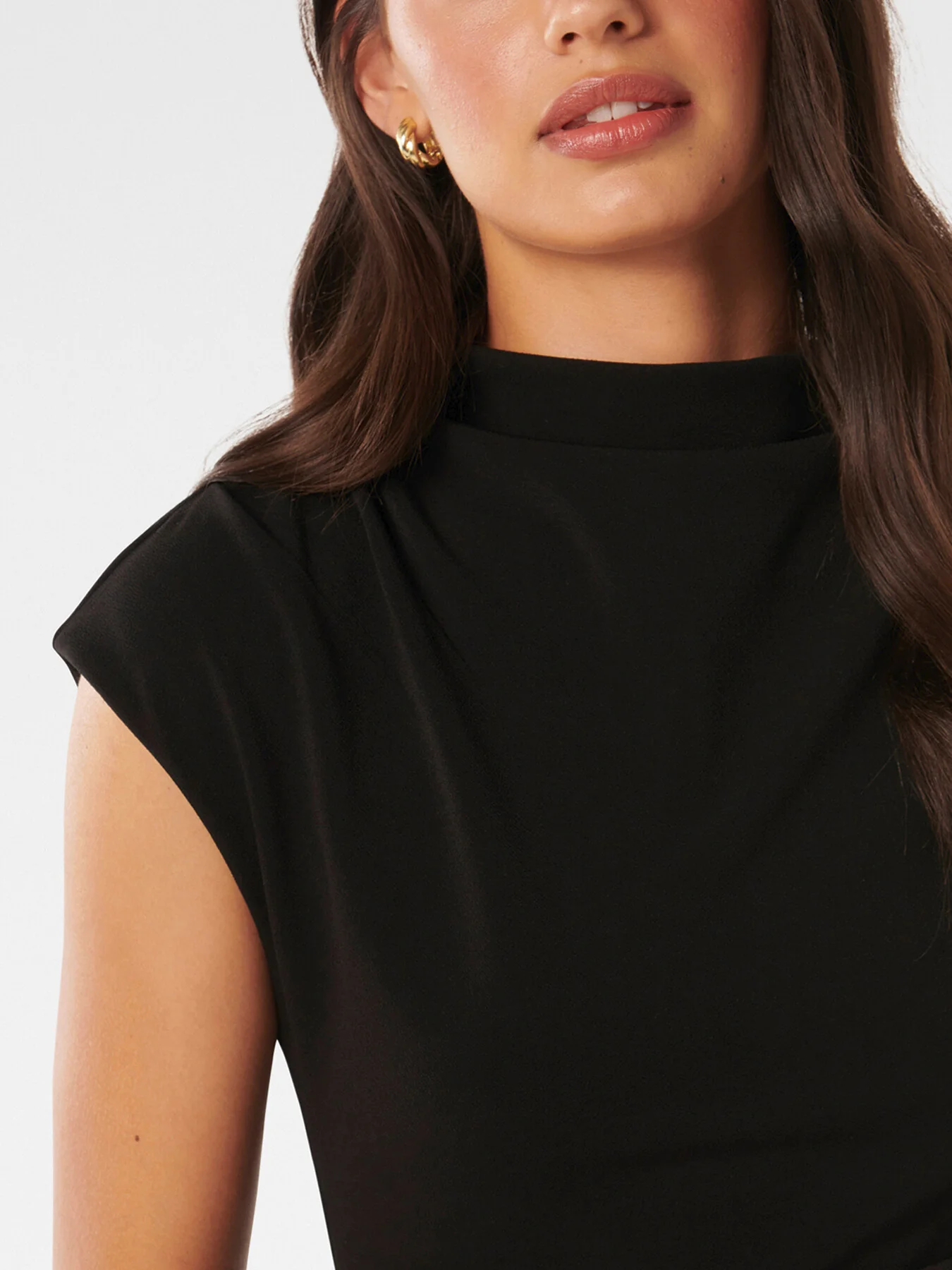 Leenah High Neck Crepe Top - Image 5