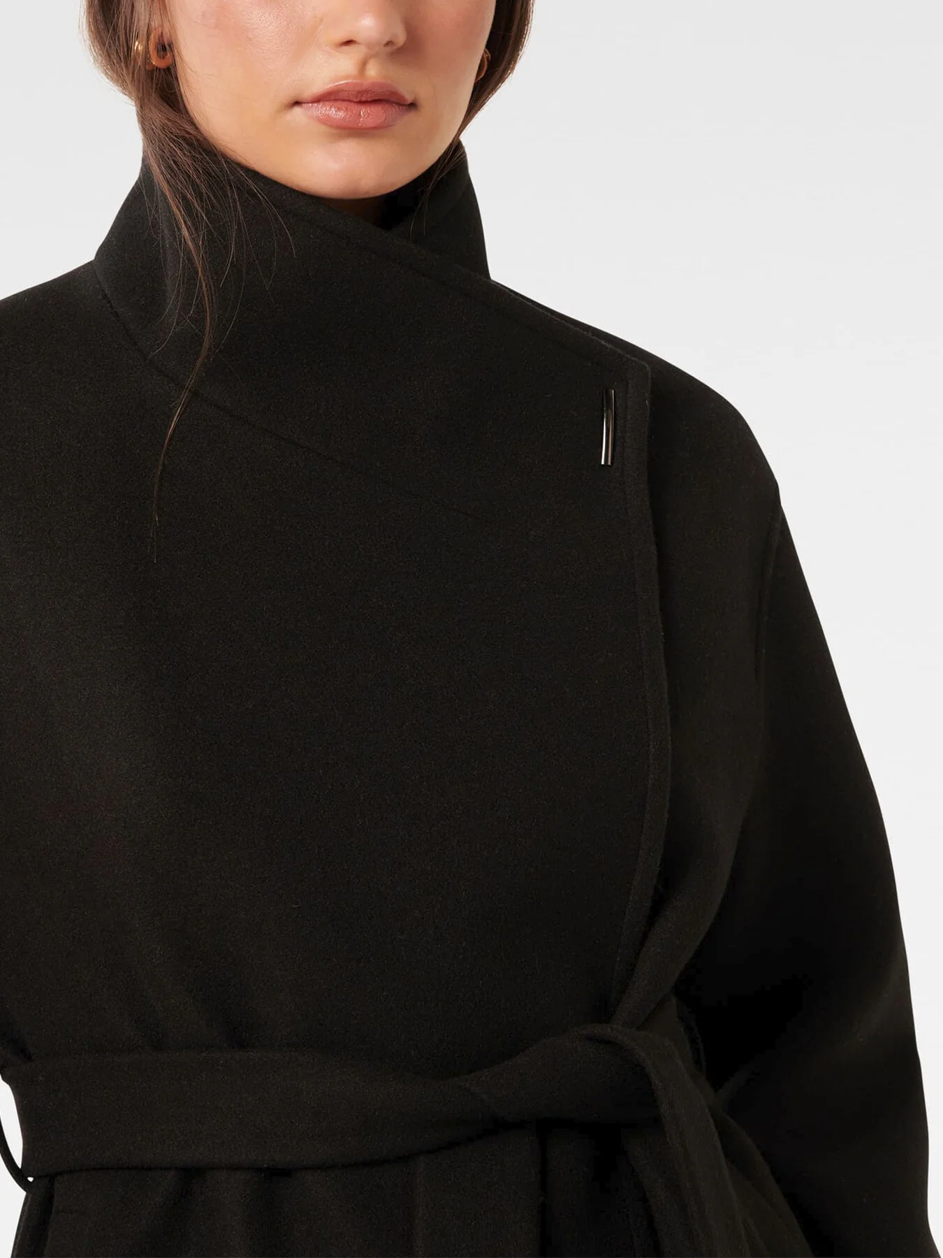 Lola Funnel Neck Wrap Coat - Image 5