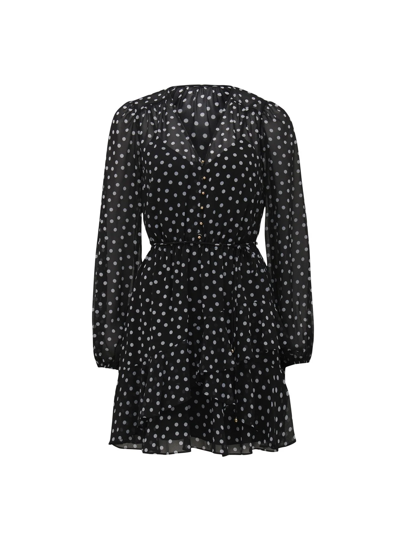 Esra Button Front Mini Dress