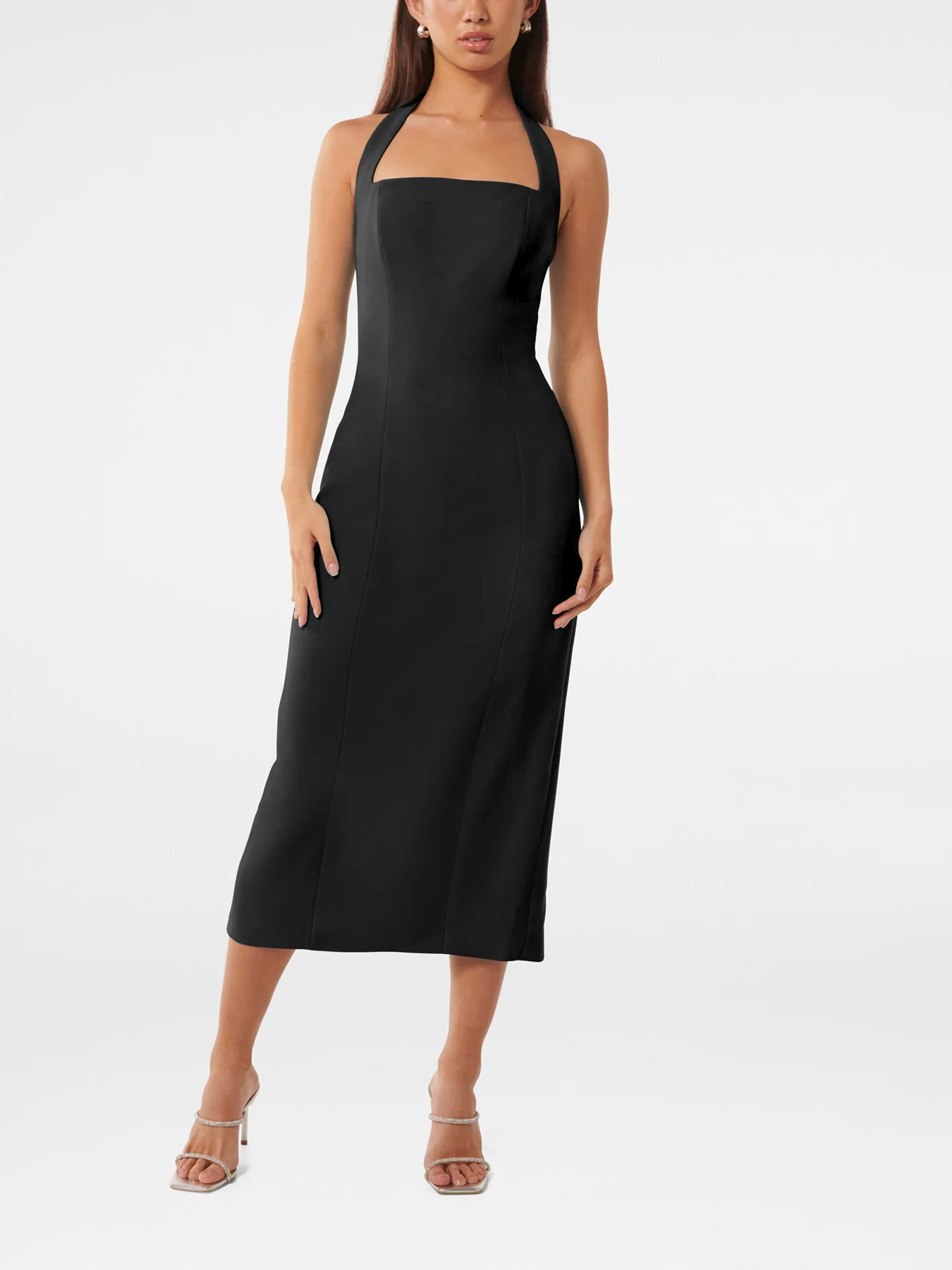 Veronica Halter Neck Bodycon Midi Dress - Image 2