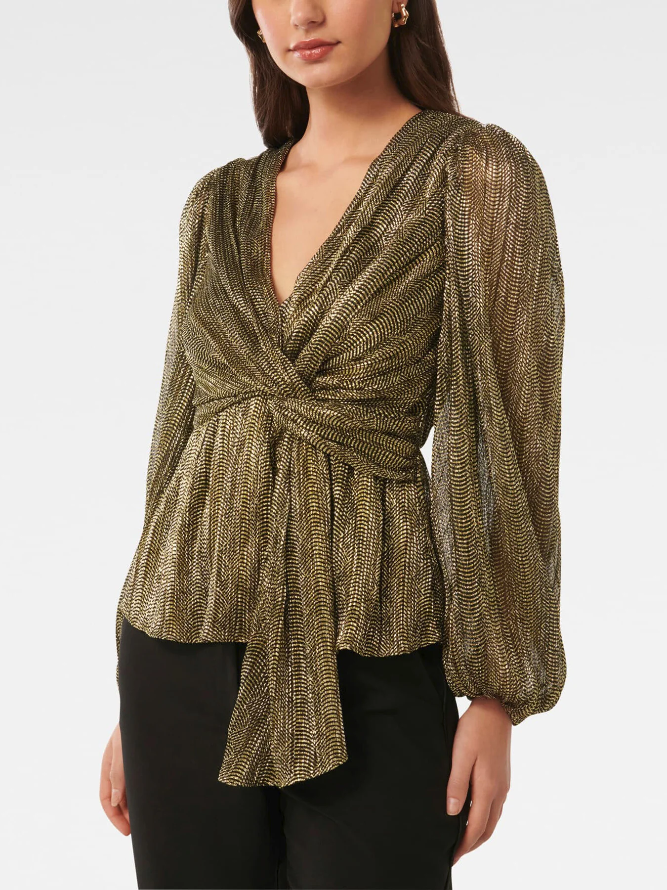 Cassidy Metallic Plisse Top - Image 6