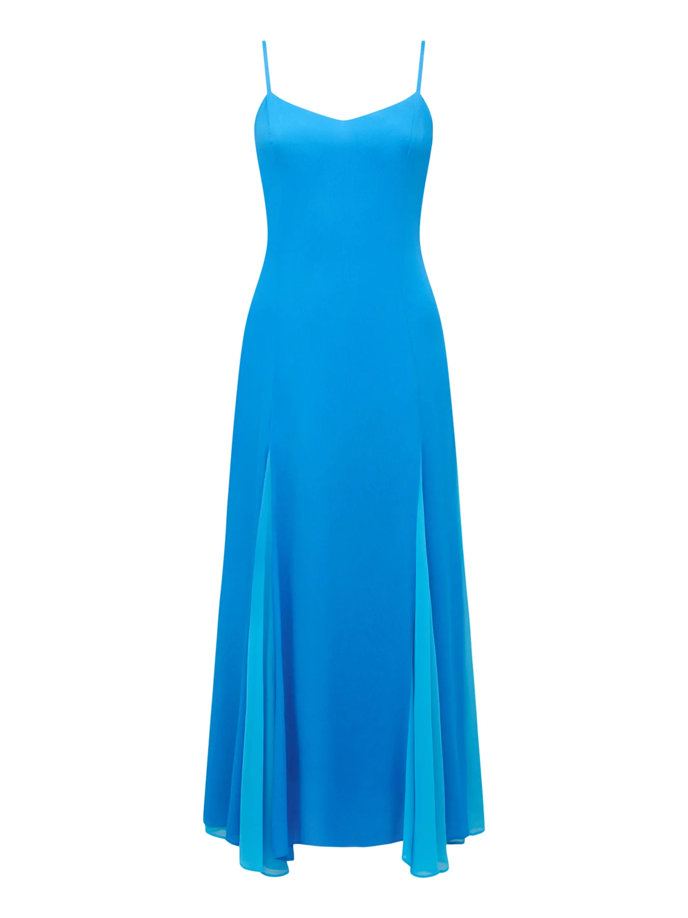 Dahlia Contrast Godet Maxi Dress
