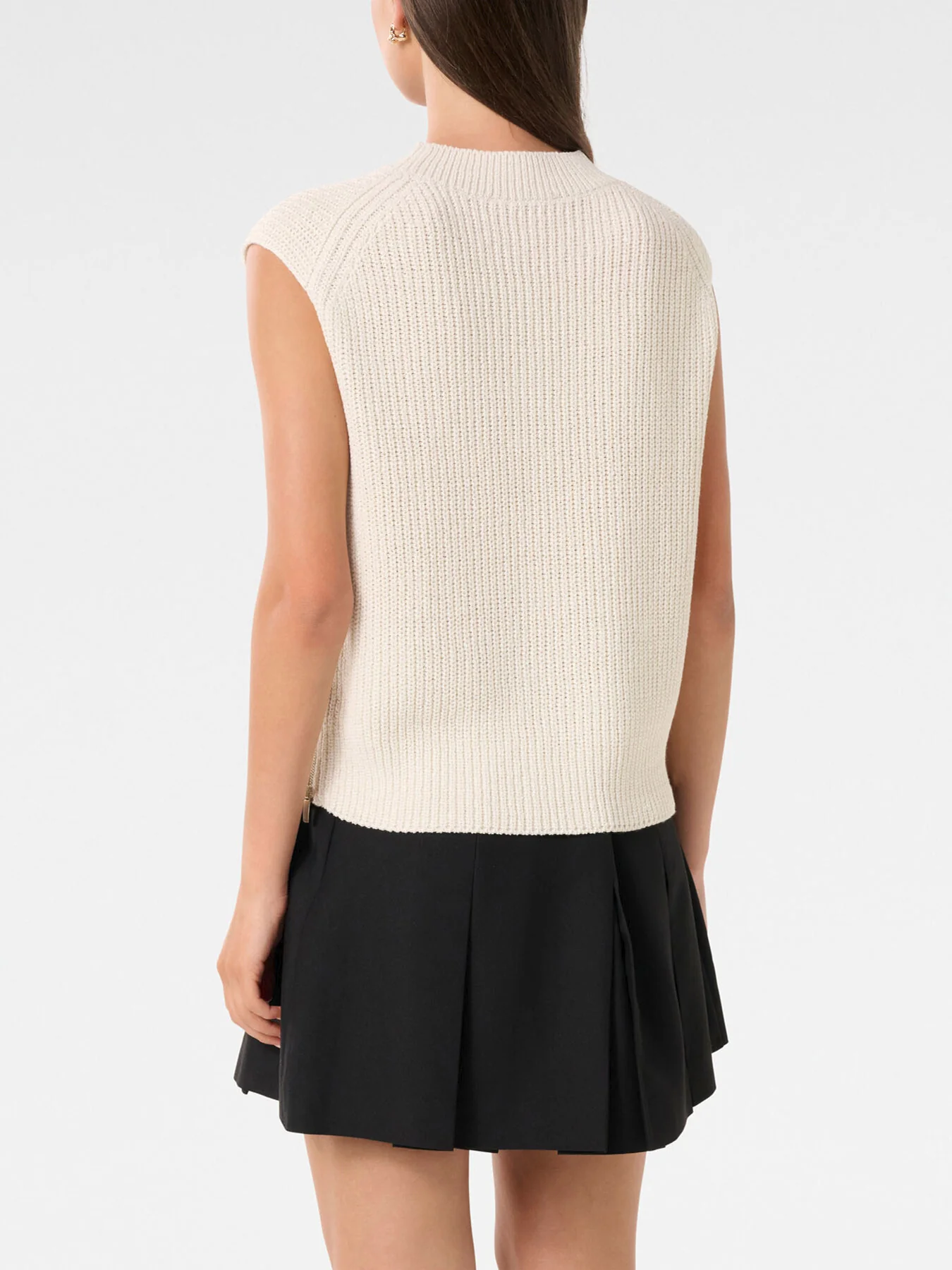 Emily Zip Detail Knitted Tank Top - Image 3