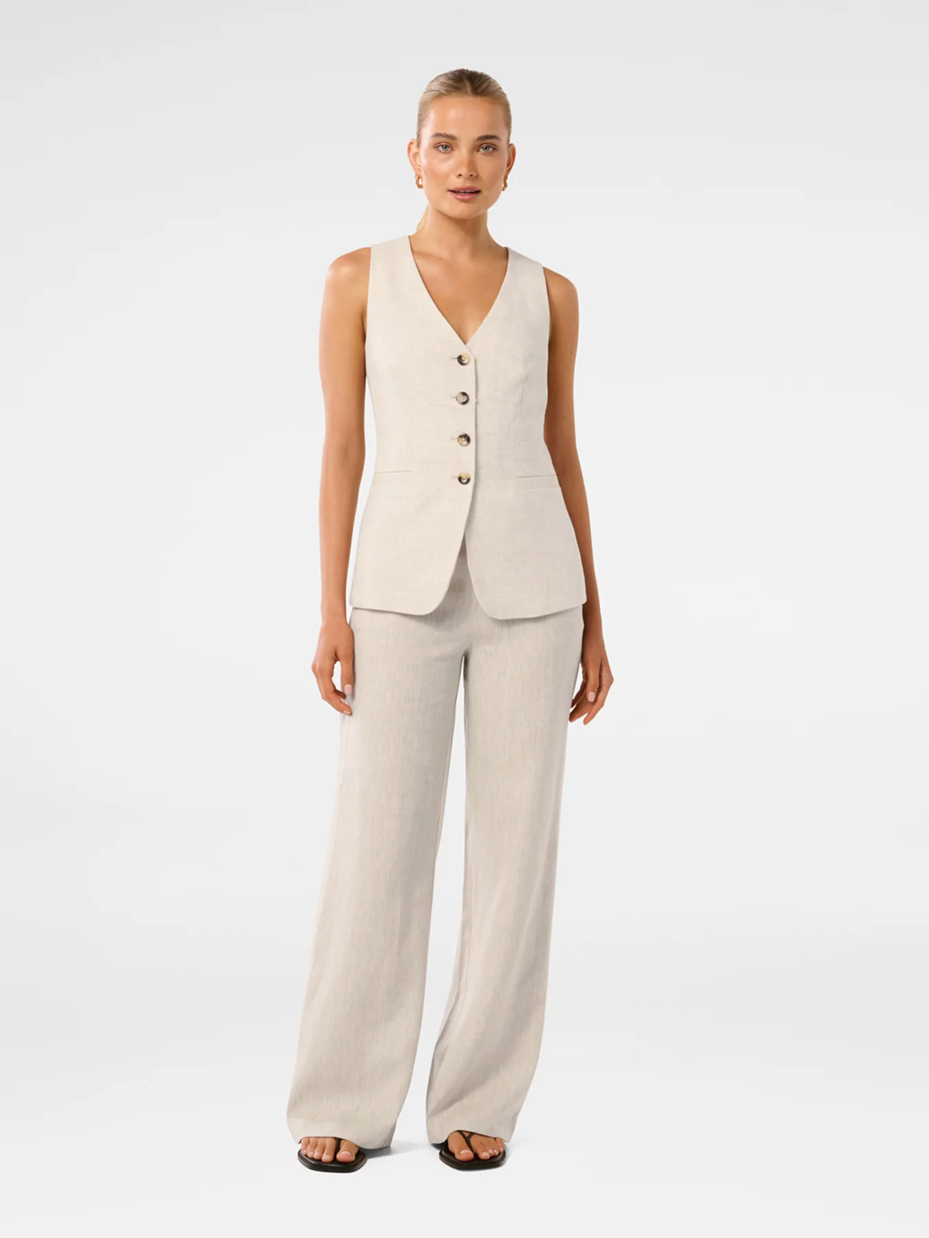 Martha Linen Wide Leg Pants - Image 2
