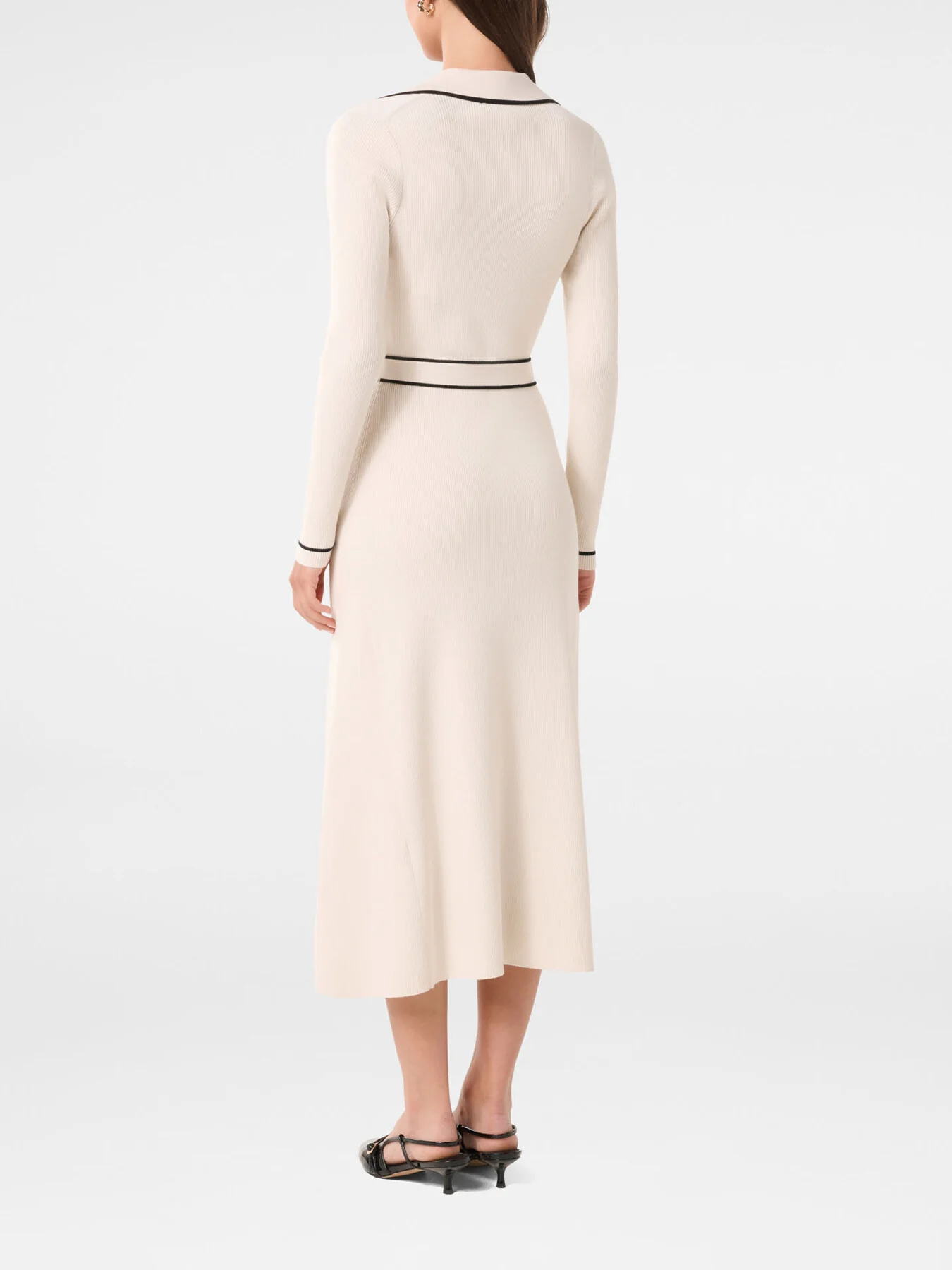 Adeline Tipped Knitted Midi Dress - Image 3