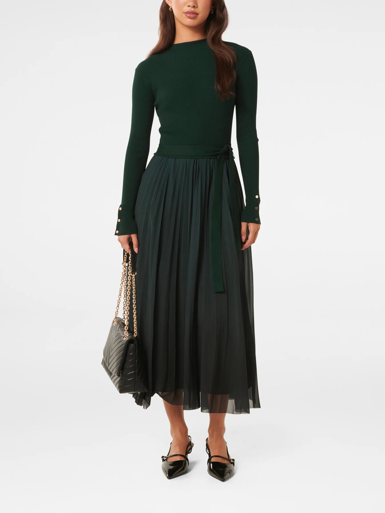 Kaylie Pleated Hem Dress - Image 2