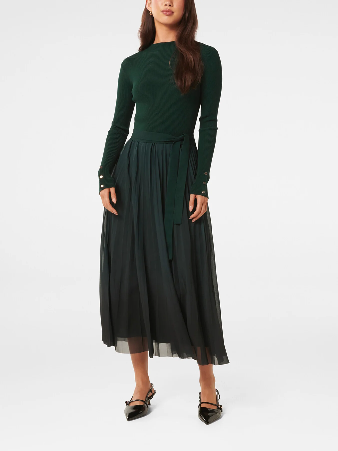 Kaylie Pleated Hem Dress - Image 4
