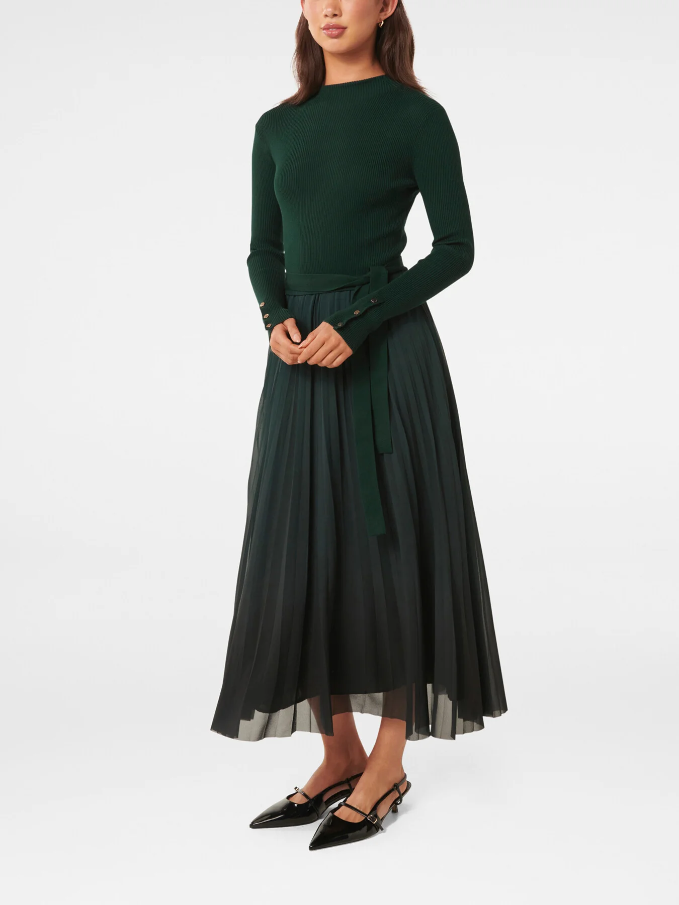 Kaylie Pleated Hem Dress - Image 6