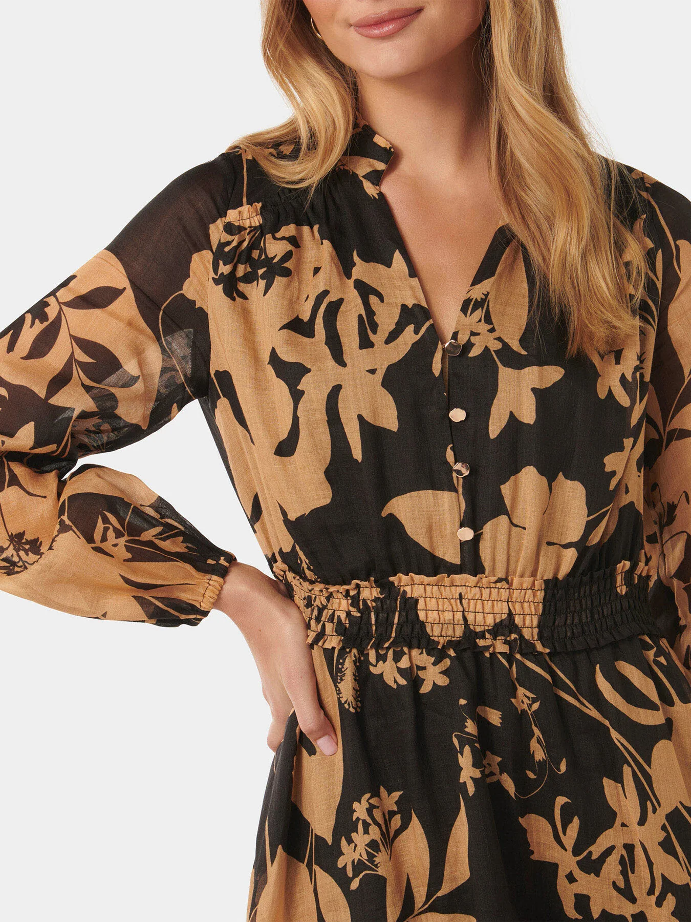 Aubrey Shirred Waist Mini Dress - Image 5