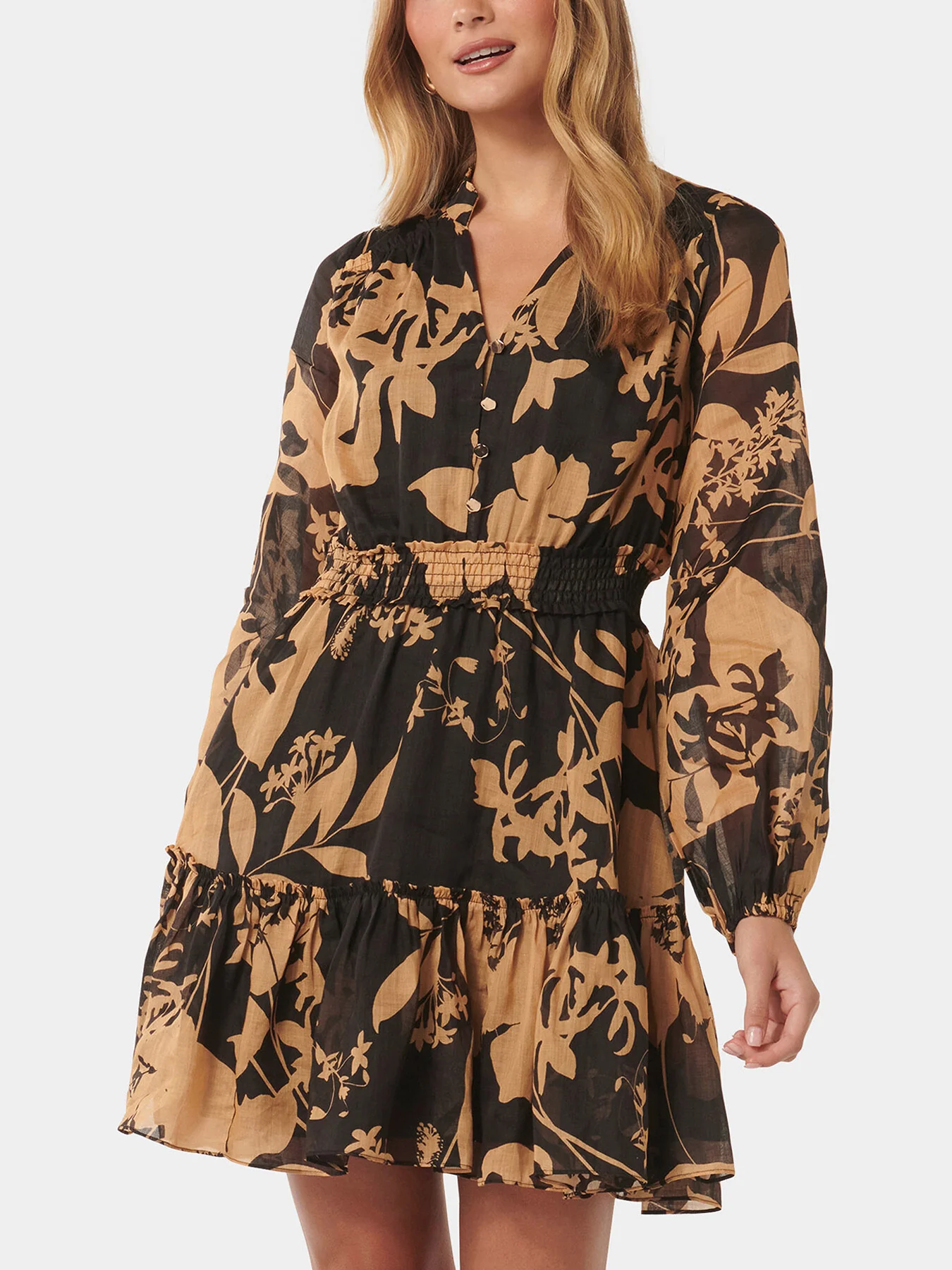 Aubrey Shirred Waist Mini Dress - Image 6