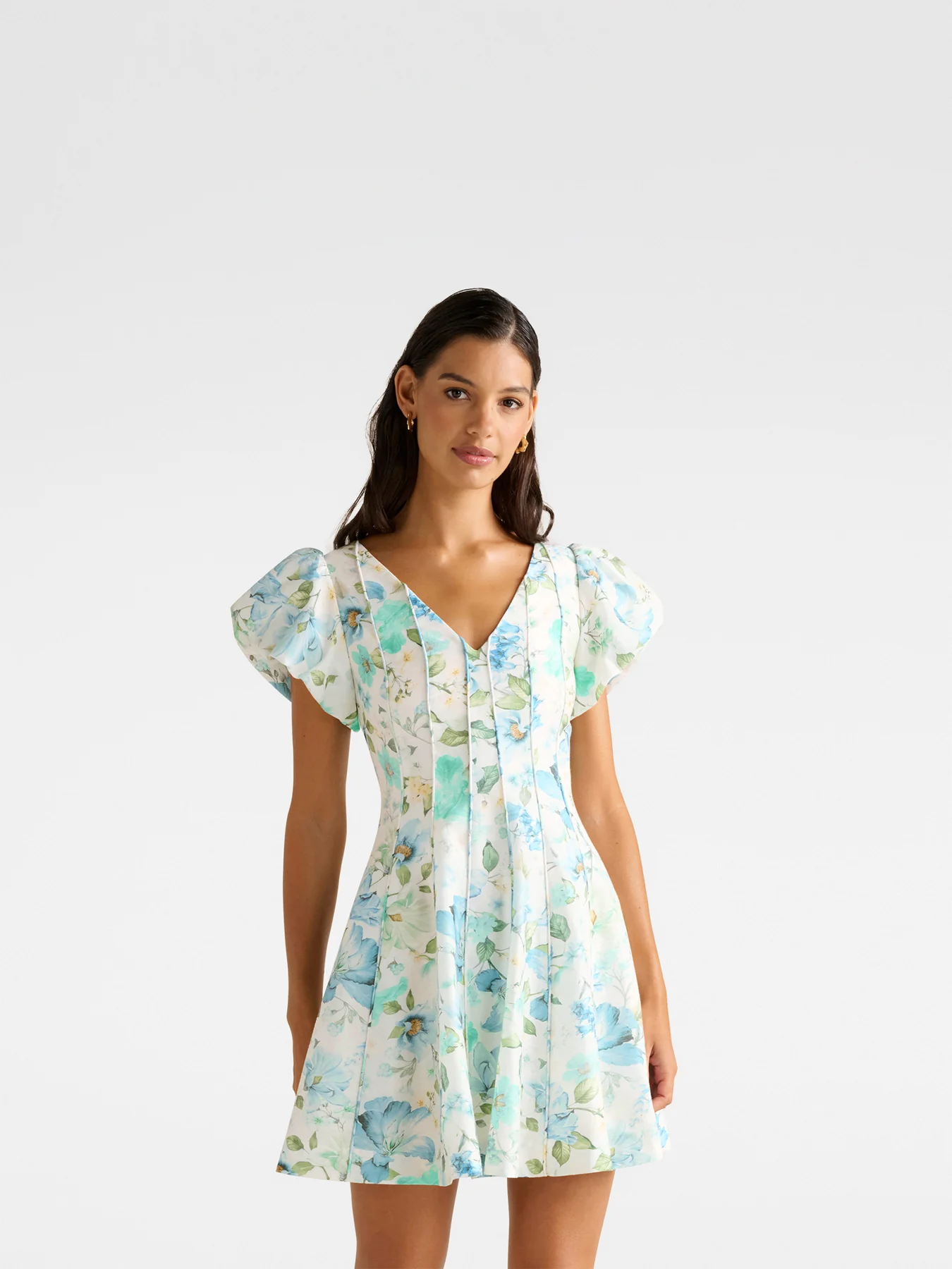 Camden Puff Sleeves Mini Dress - Image 4
