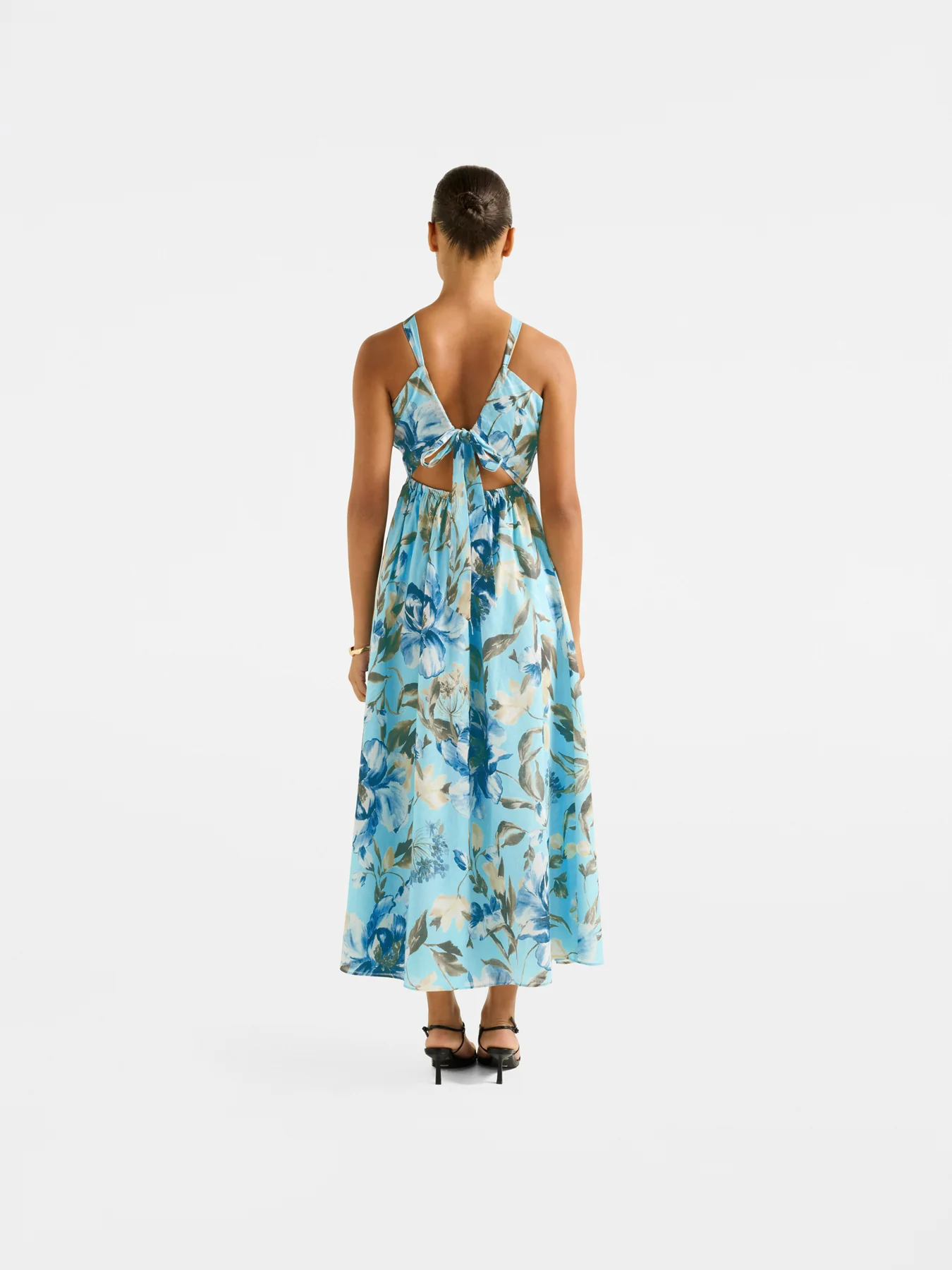 Dakota Printed Halter Neck Midi Dress - Image 3