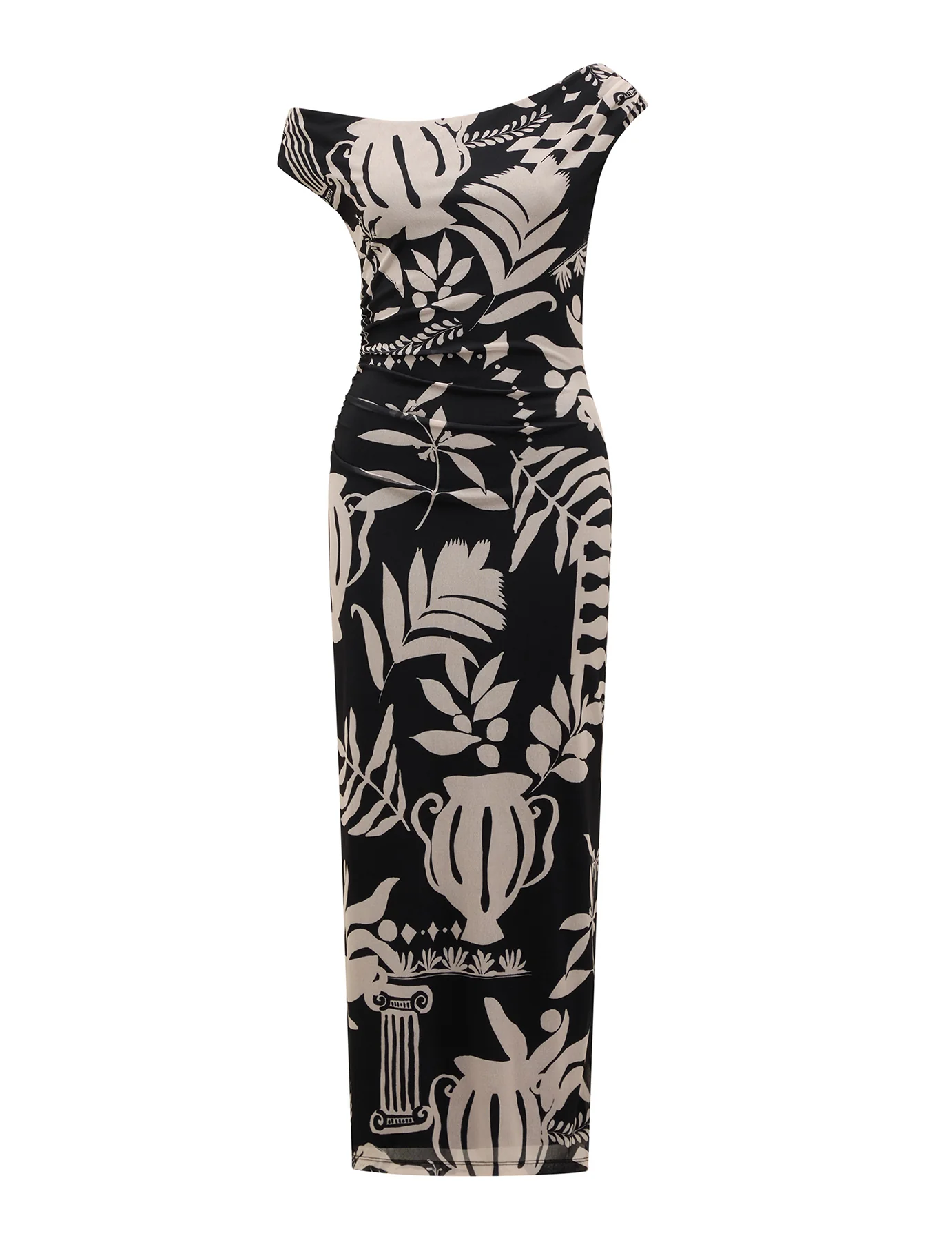 Gisella Tipped Mesh Fit And Flare Midi Dress Multi