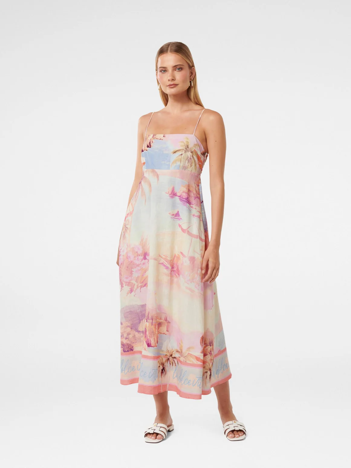 Joanne Linen Midi Dress - Image 2