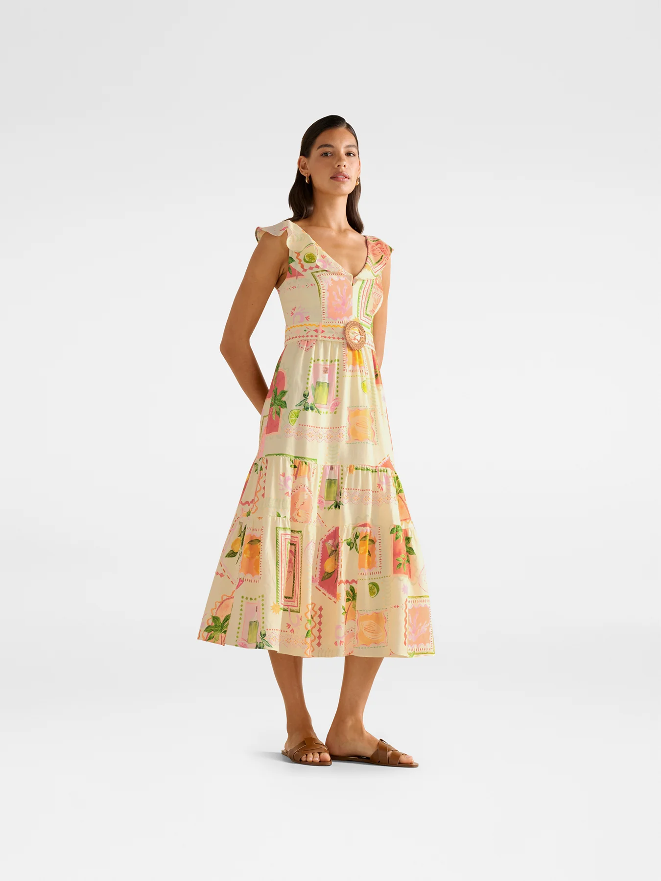 Layne Printed Midi Dress - Image 2