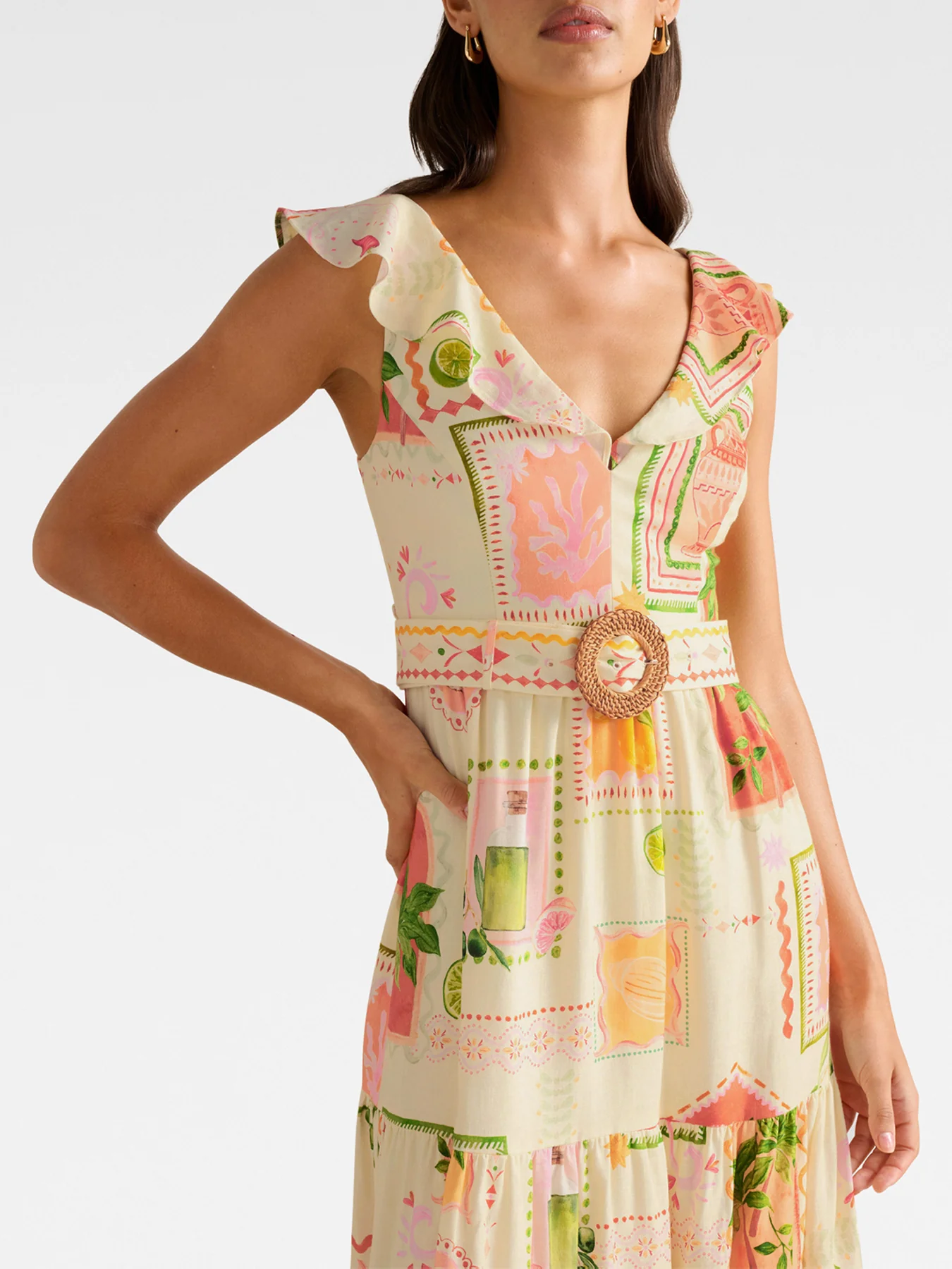 Layne Printed Midi Dress - Image 4