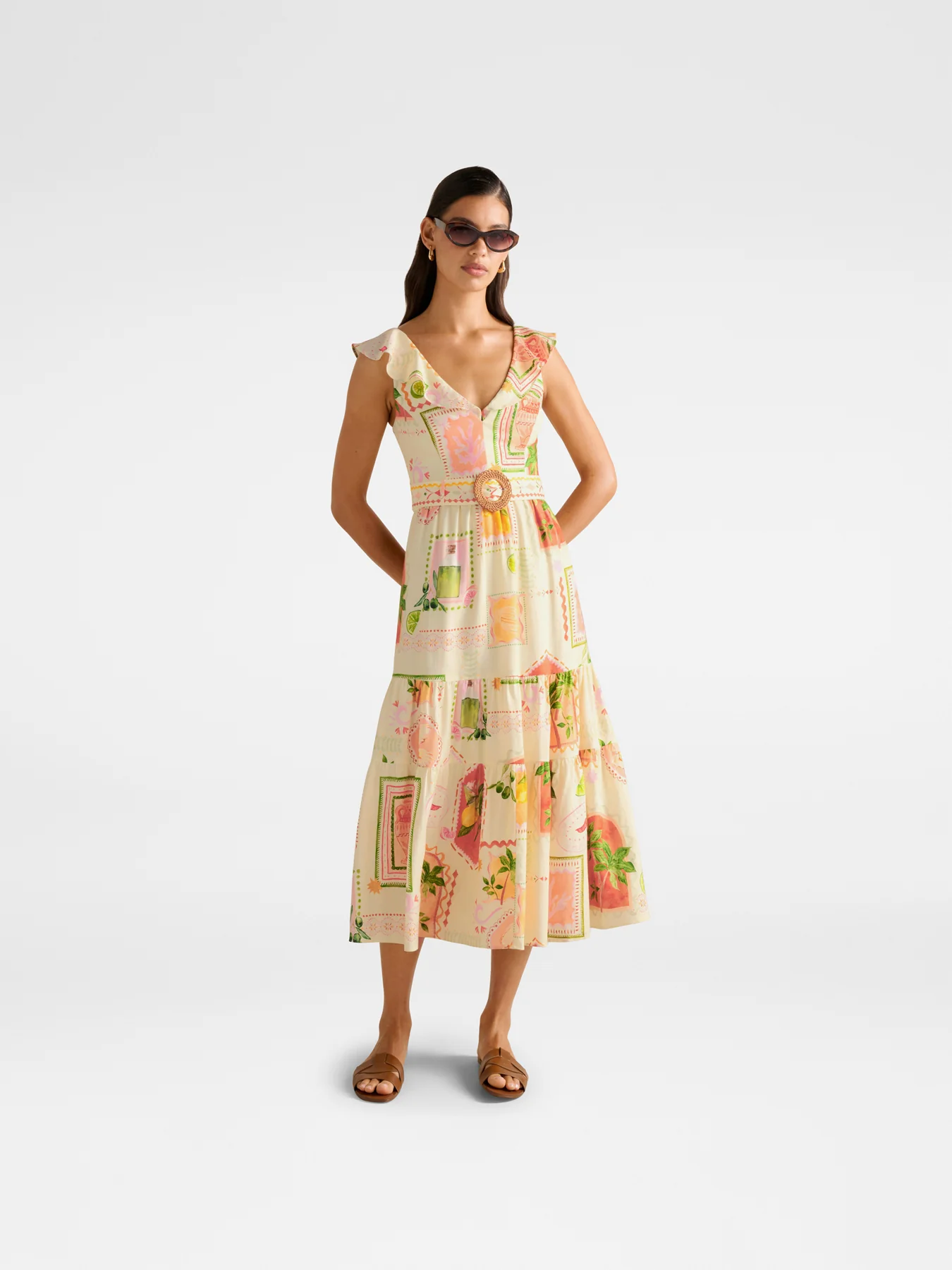 Layne Printed Midi Dress - Image 5