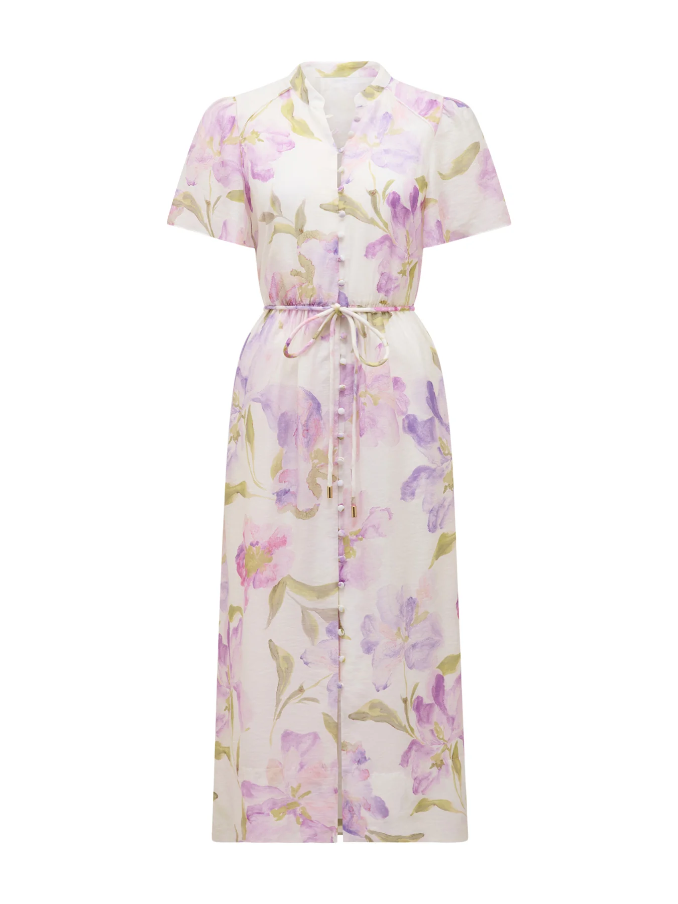 Melissa Puff Sleeves Shirt Midi Dress