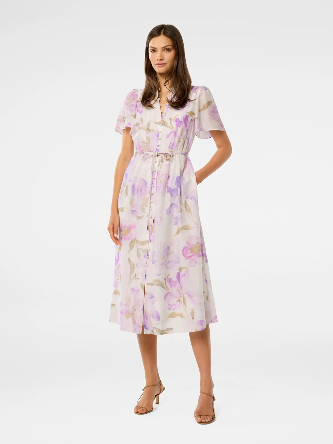 Melissa Puff Sleeves Shirt Midi Dress - Image 2
