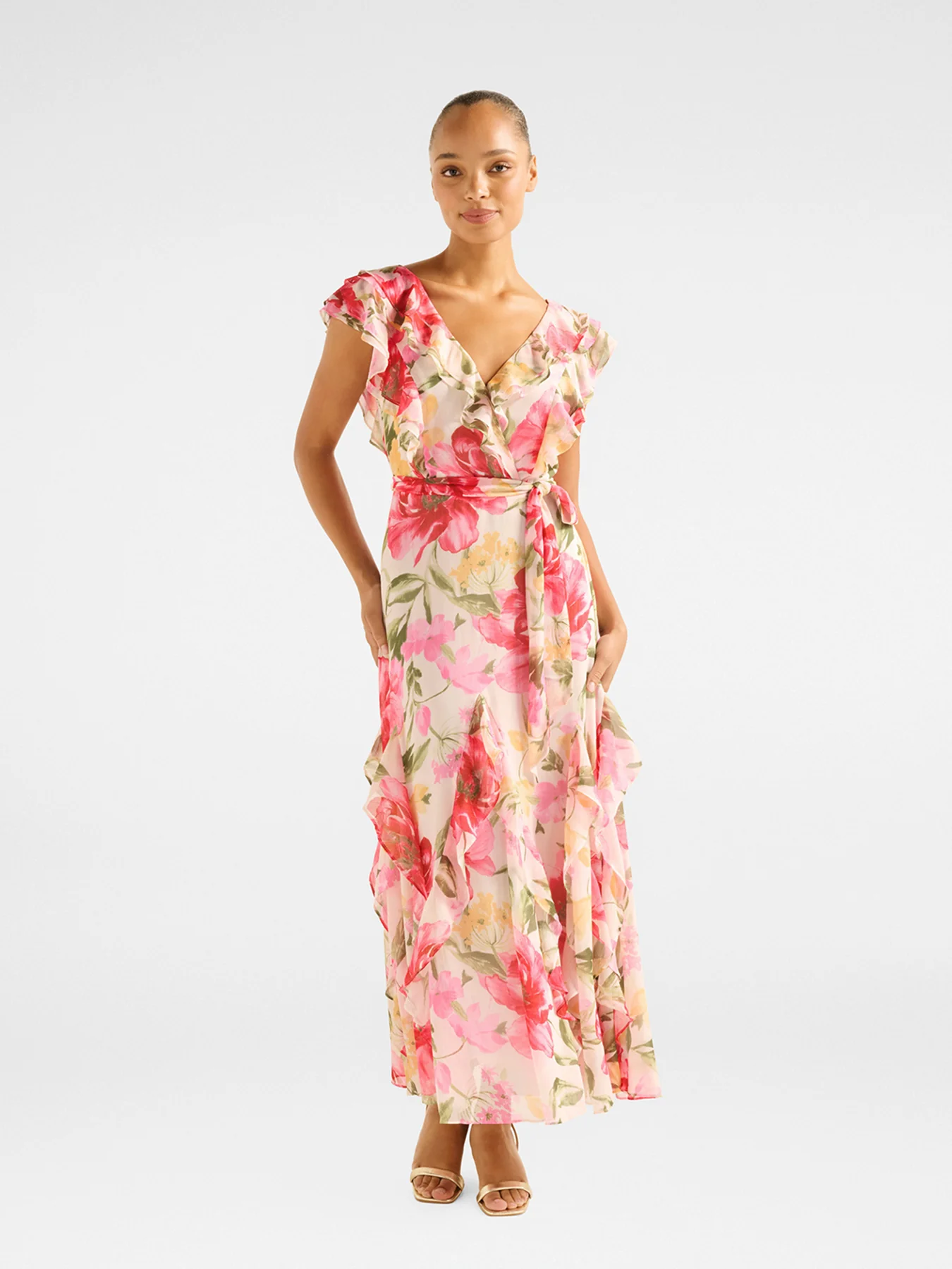 Naya Ruffle Midi Dress - Image 2