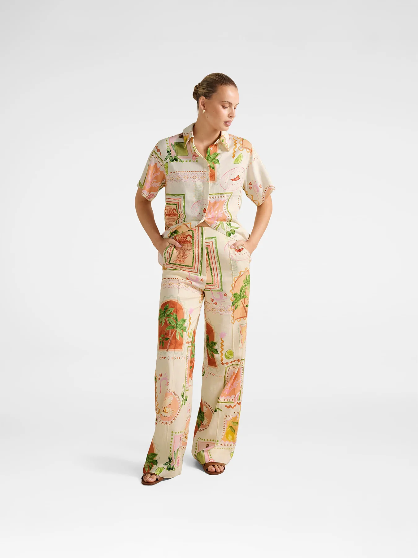 Ola Linen Wide Leg Pants - Image 2