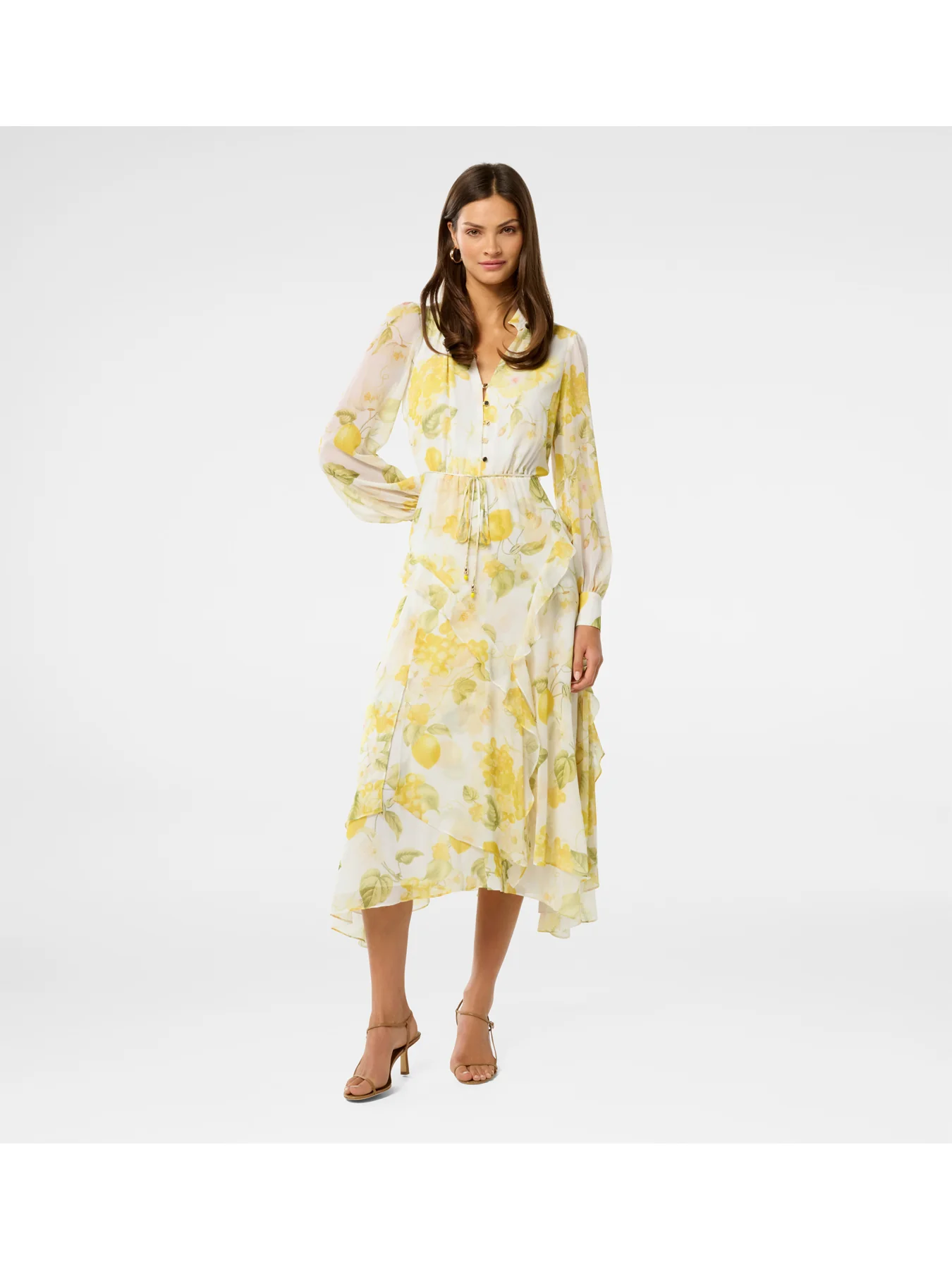Sutton Ruffle Hem Midi Dress - Image 2