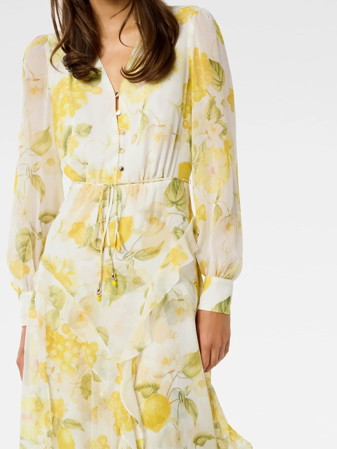 Sutton Ruffle Hem Midi Dress - Image 4
