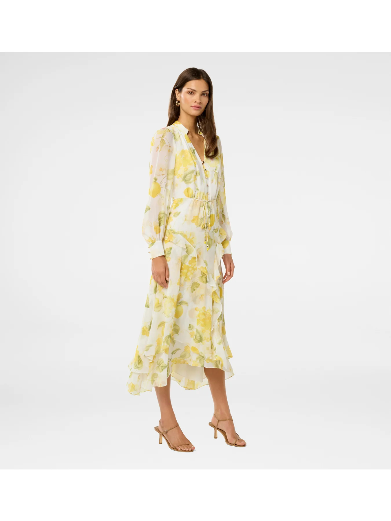 Sutton Ruffle Hem Midi Dress - Image 5