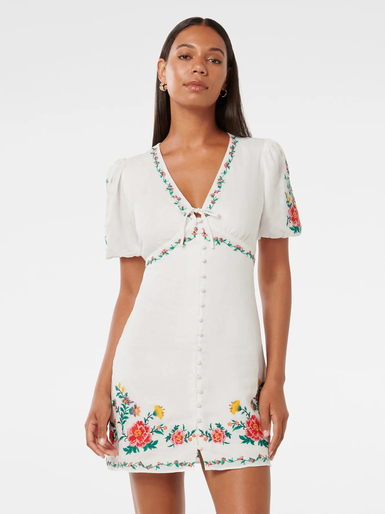 Veanne Embroidered Mini Dress - Image 4
