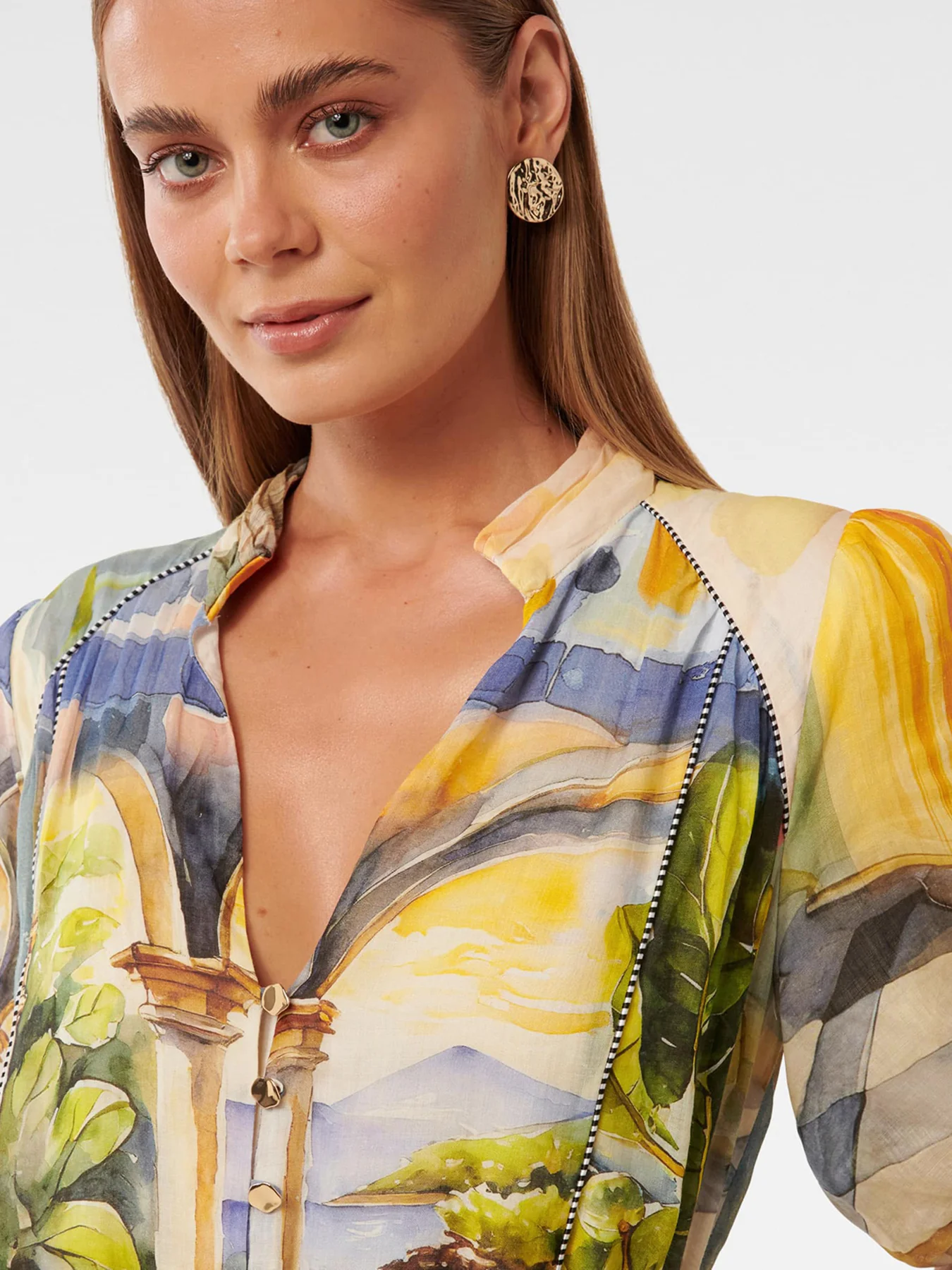 Viola Printed Midi Dress - Image 4