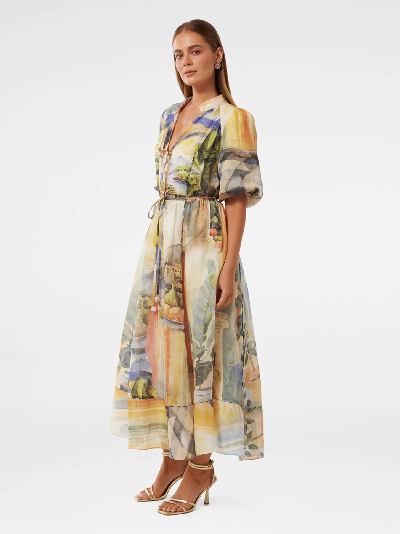 Viola Printed Midi Dress - Image 5