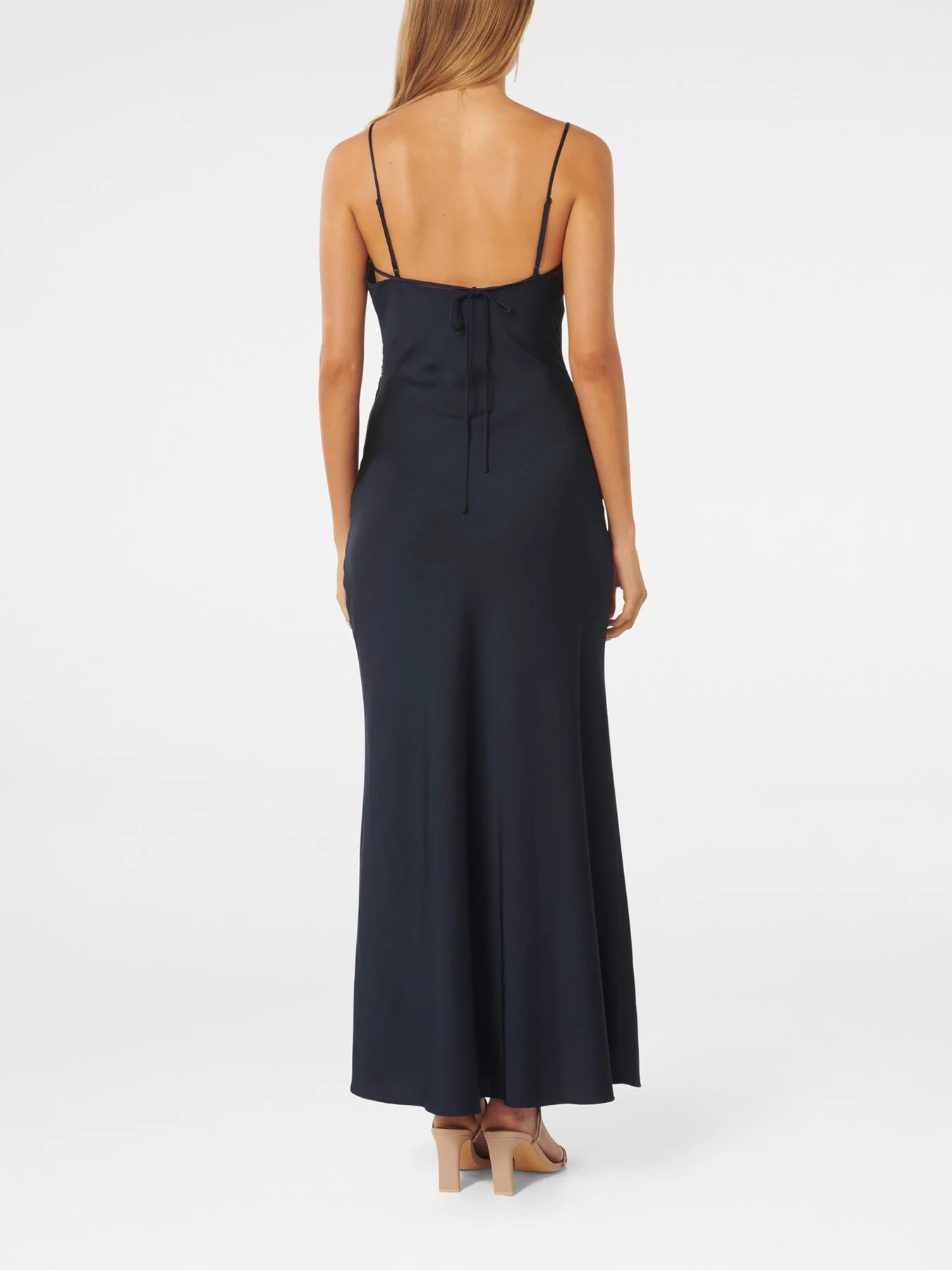 Mia Boat Neck Satin Maxi Dress - Image 3
