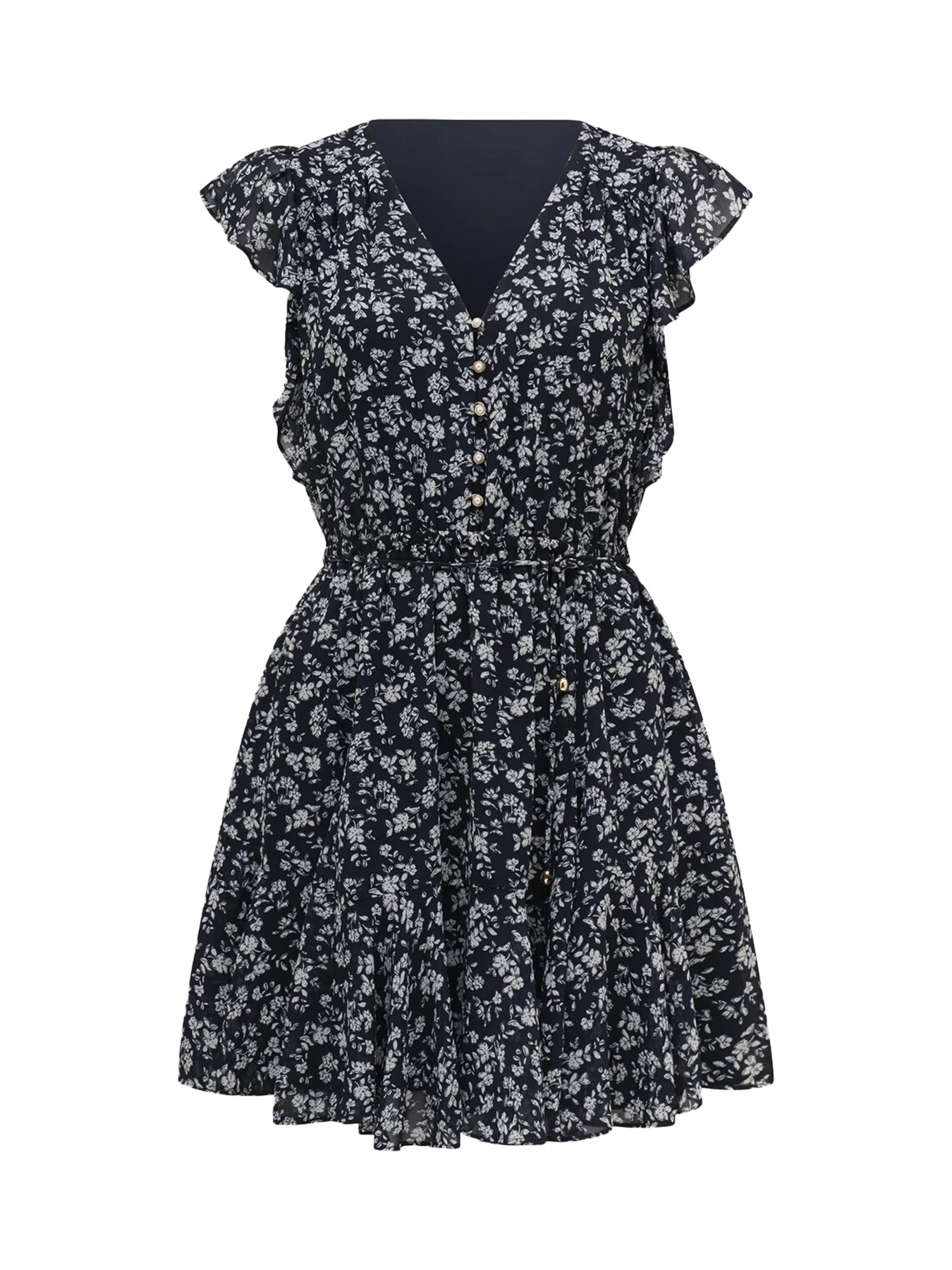 Maxine Flutter Sleeves Mini Dress