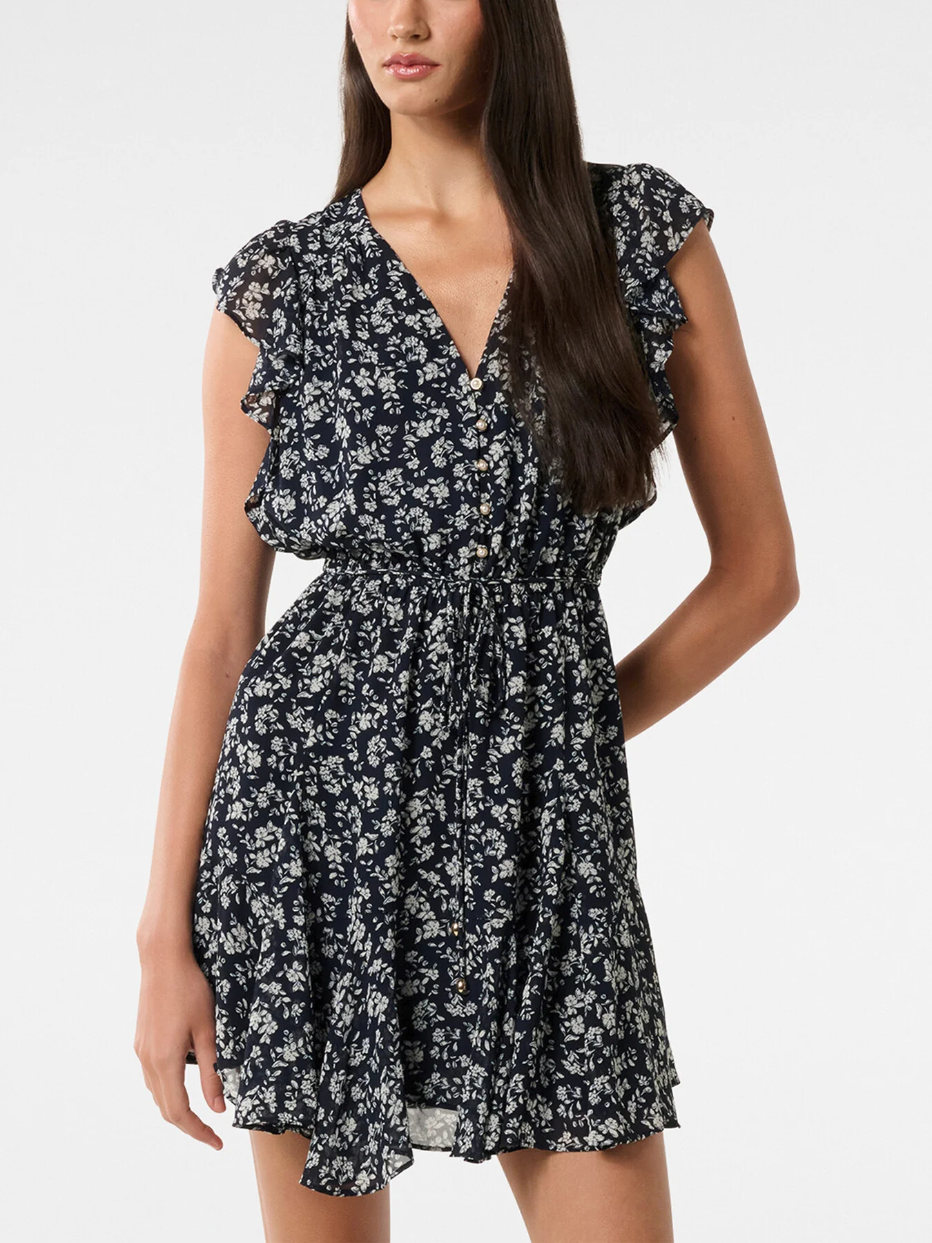 Maxine Flutter Sleeves Mini Dress - Image 4