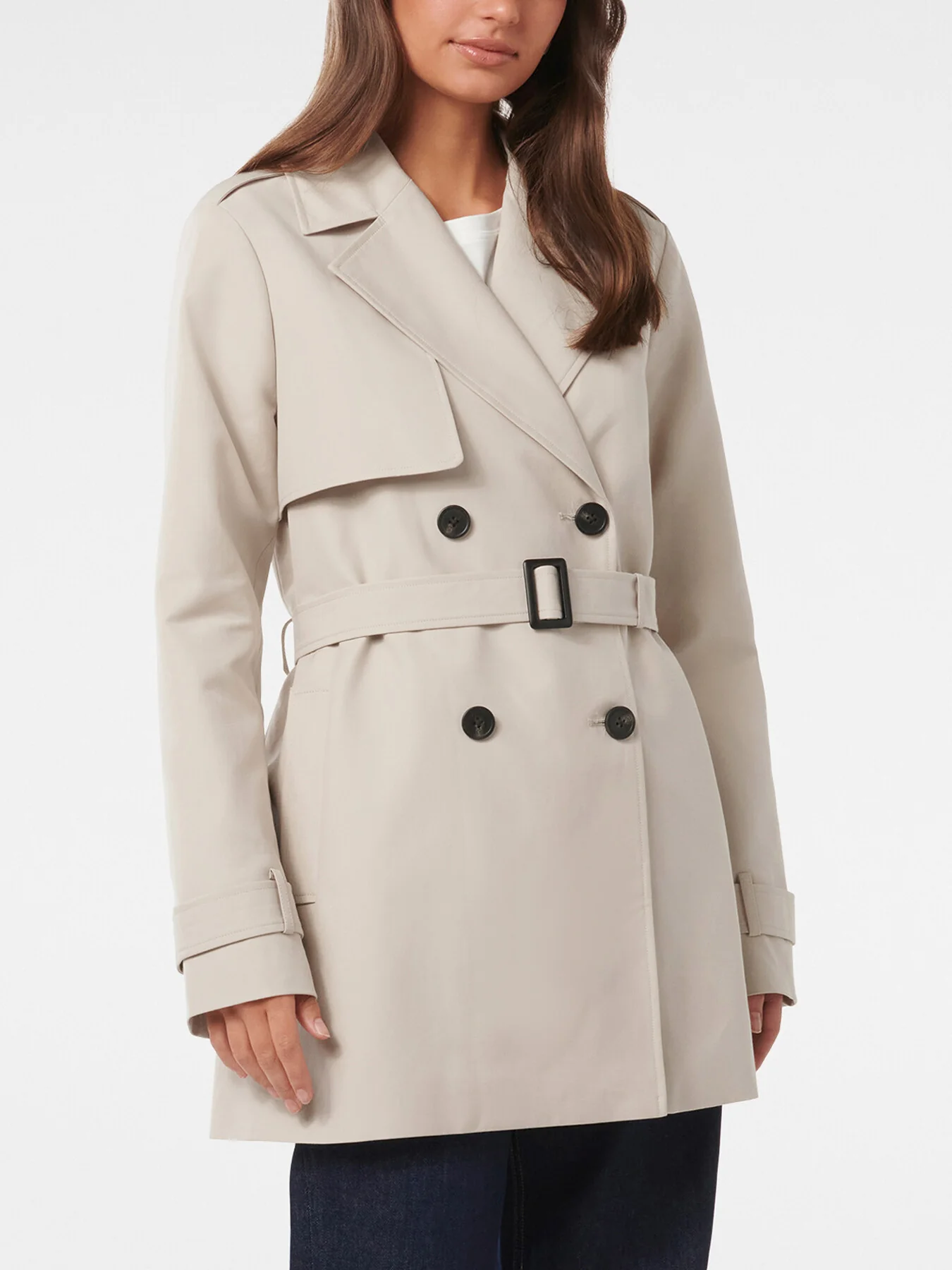 Rhea Water Resistant Mid Length Trench Coat - Image 4