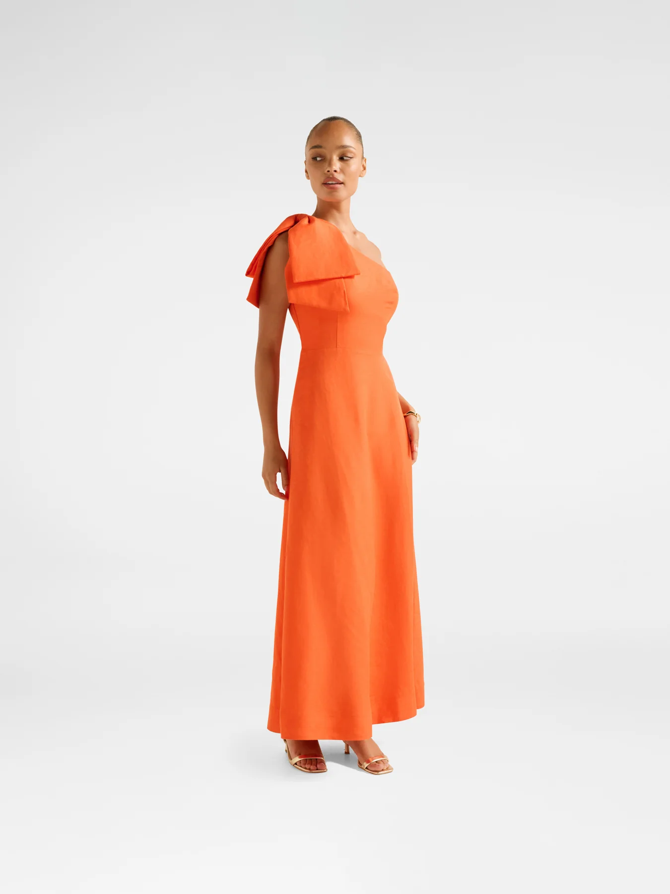 Danni Asymmetrical Bow Midi Dress - Image 5