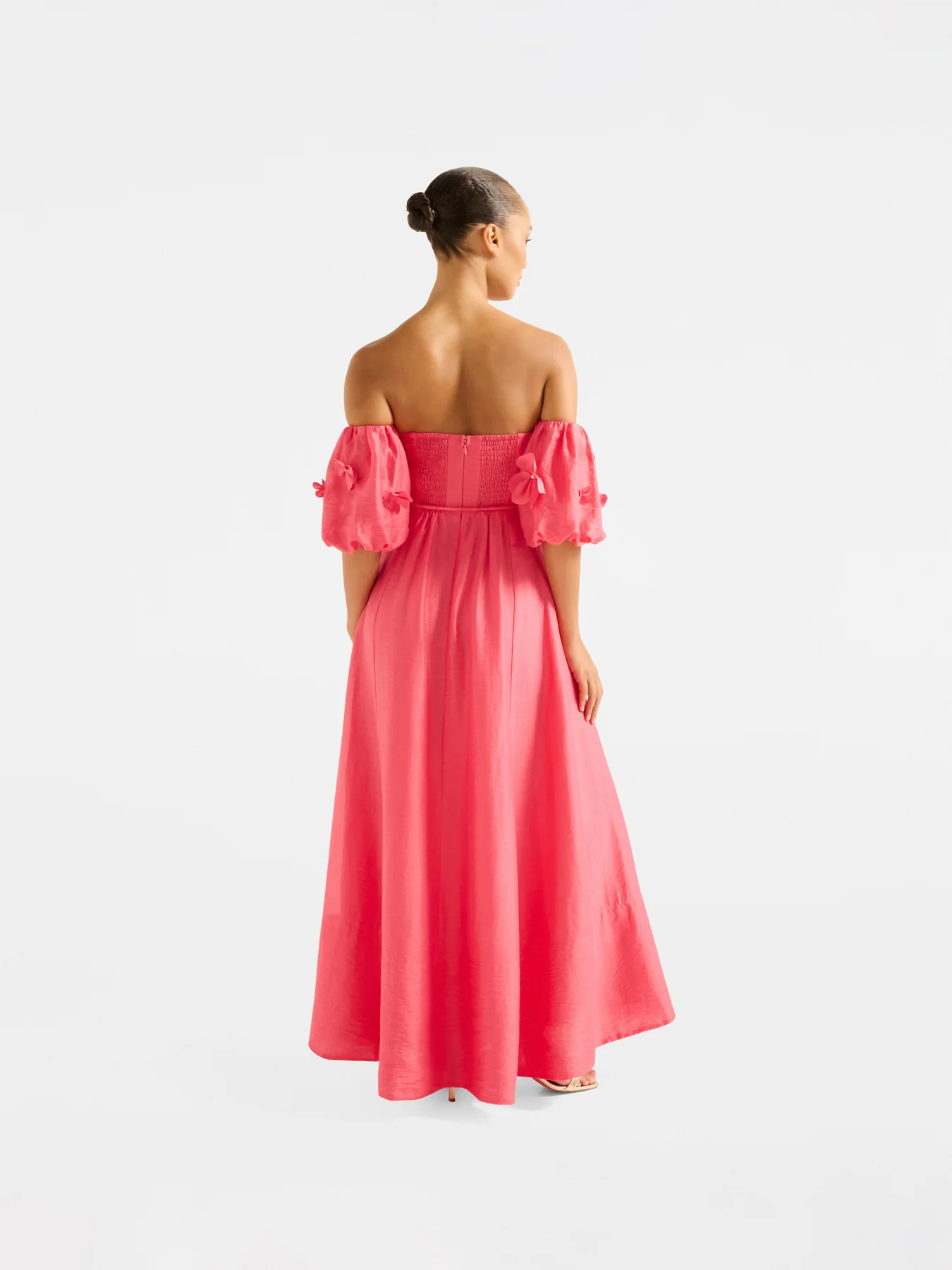 Cora Floral Applique Midi Dress - Image 3