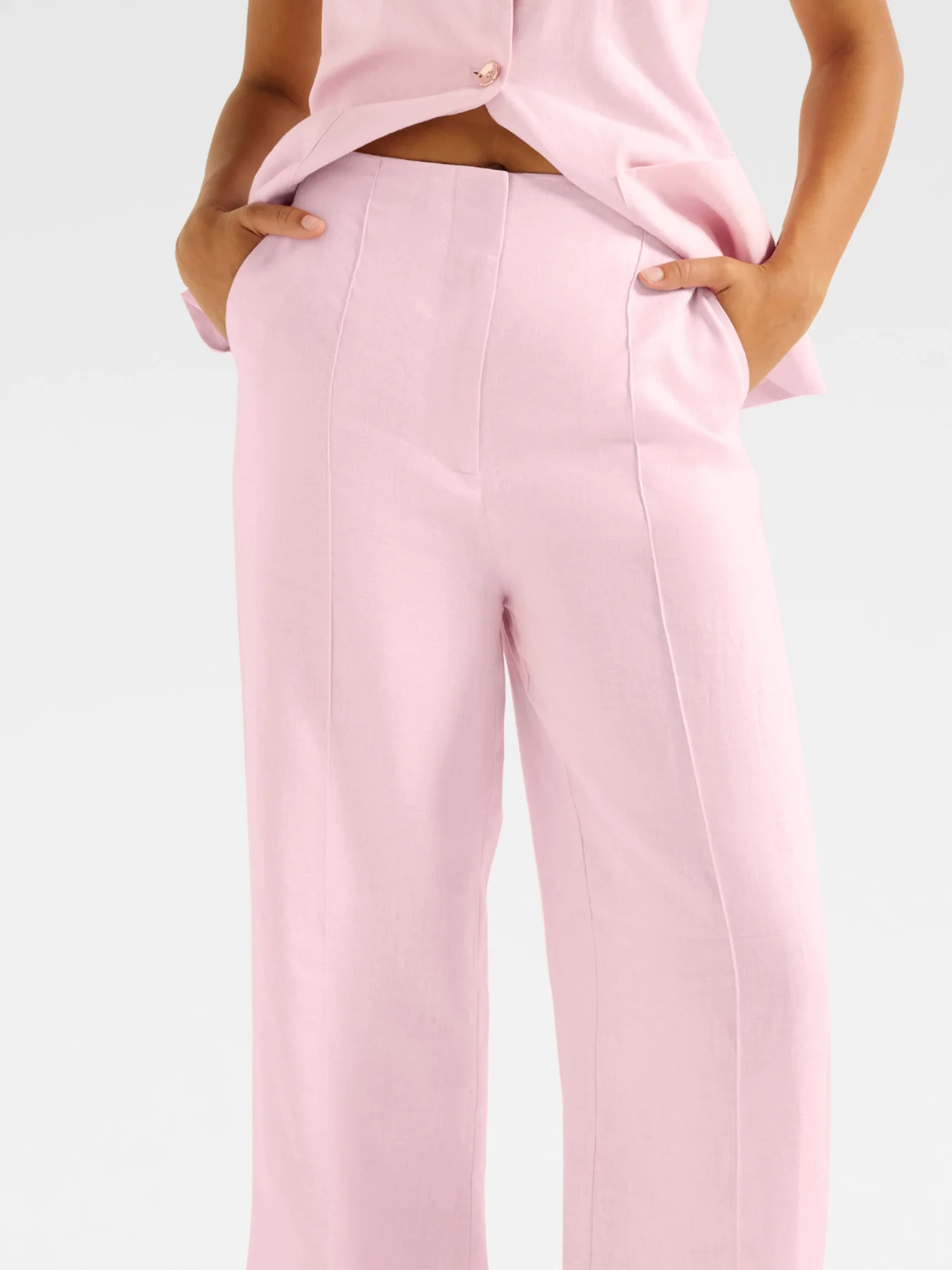 Cynthia Linen Wide Leg Pants - Image 5