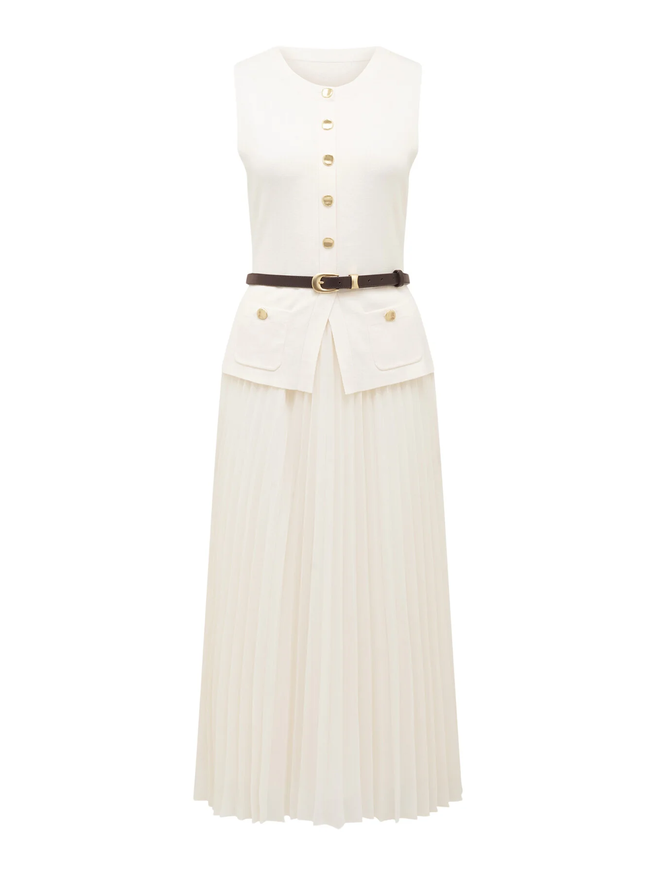 Daphne Waistcoat Knitted Midi Dress