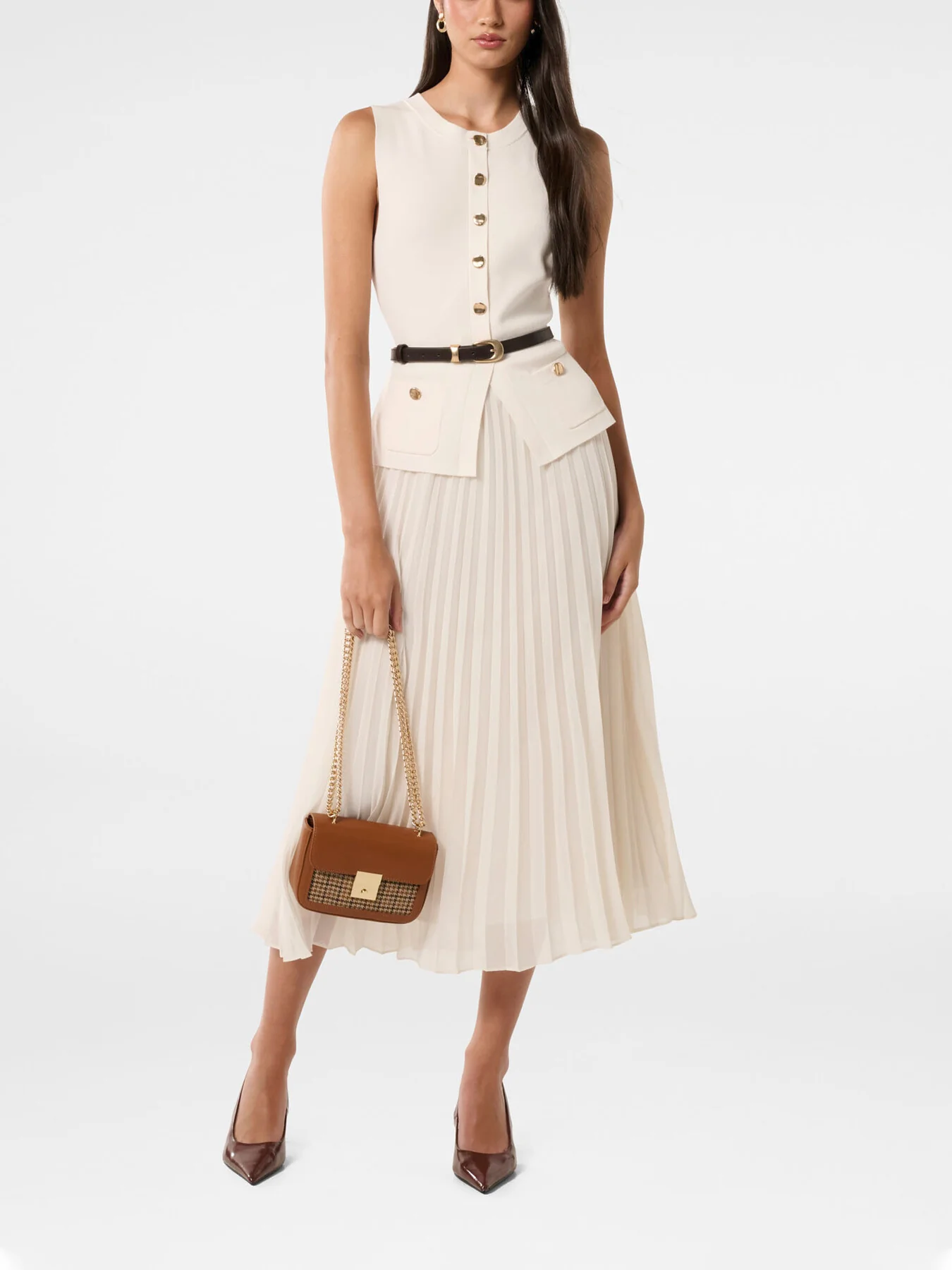 Daphne Waistcoat Knitted Midi Dress - Image 2