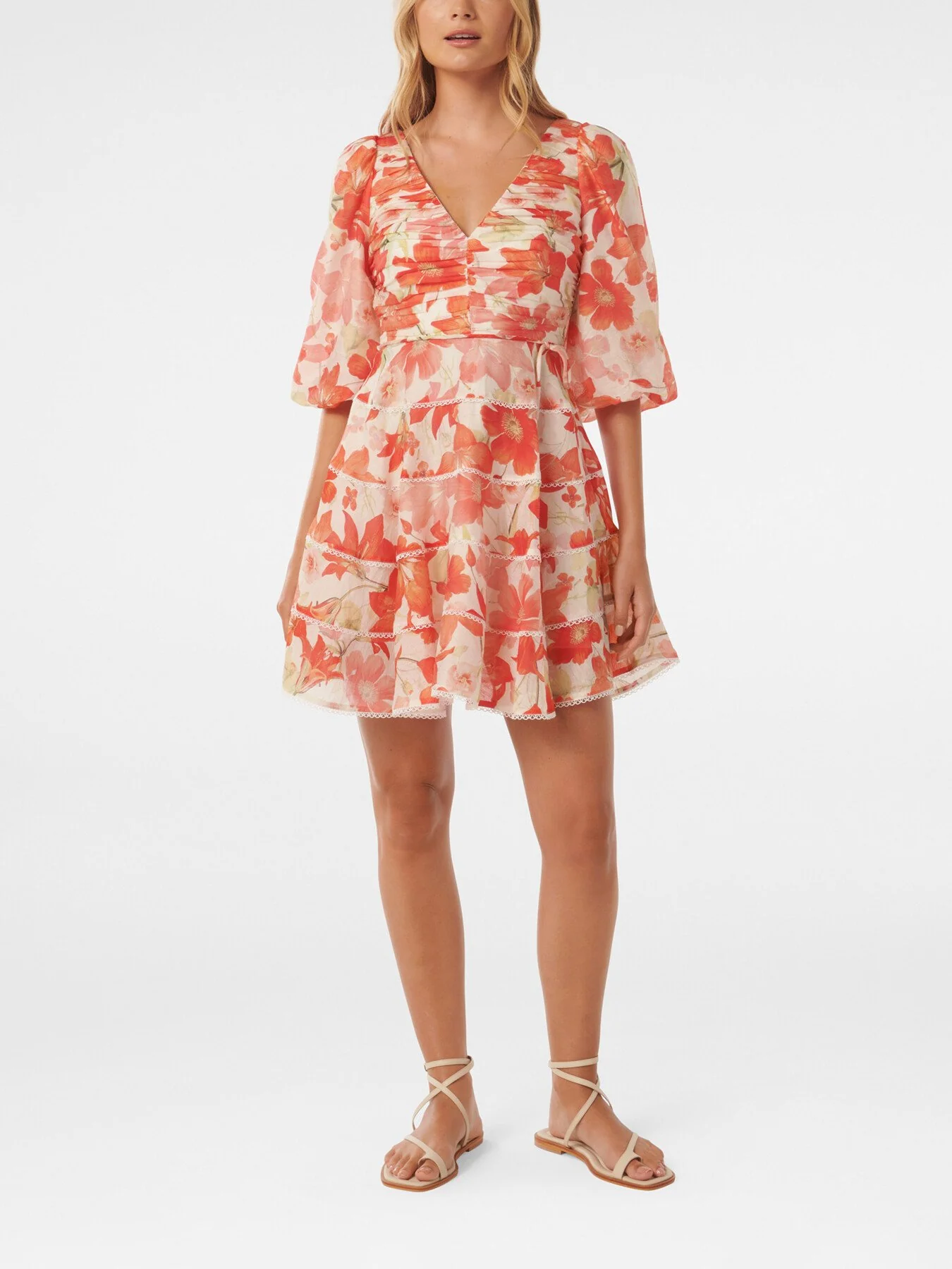 Cindy Tiered Floral Skater Dress - Image 2
