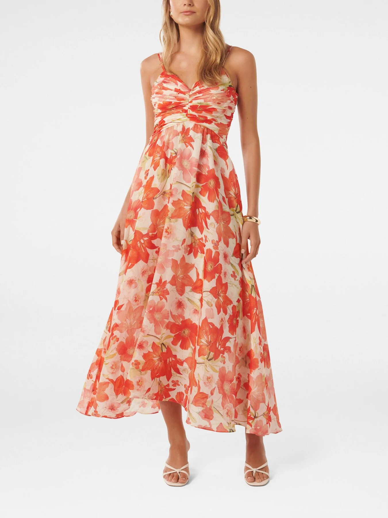 Jolie Strappy Ruched Bodice Maxi Dress - Image 2