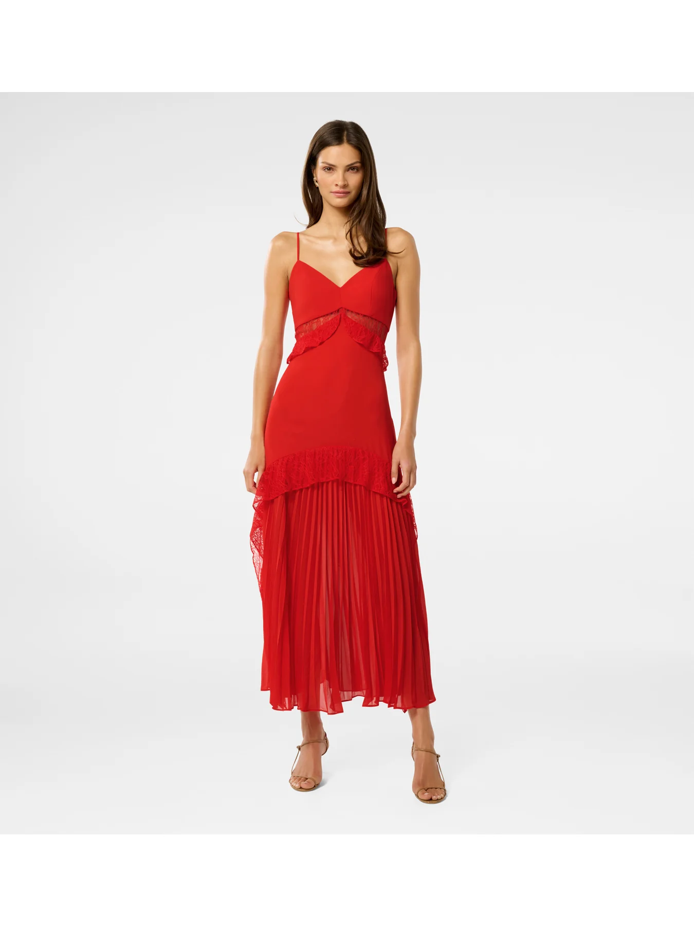 Lara Pleated Ruffle Maxi Dress - Image 4