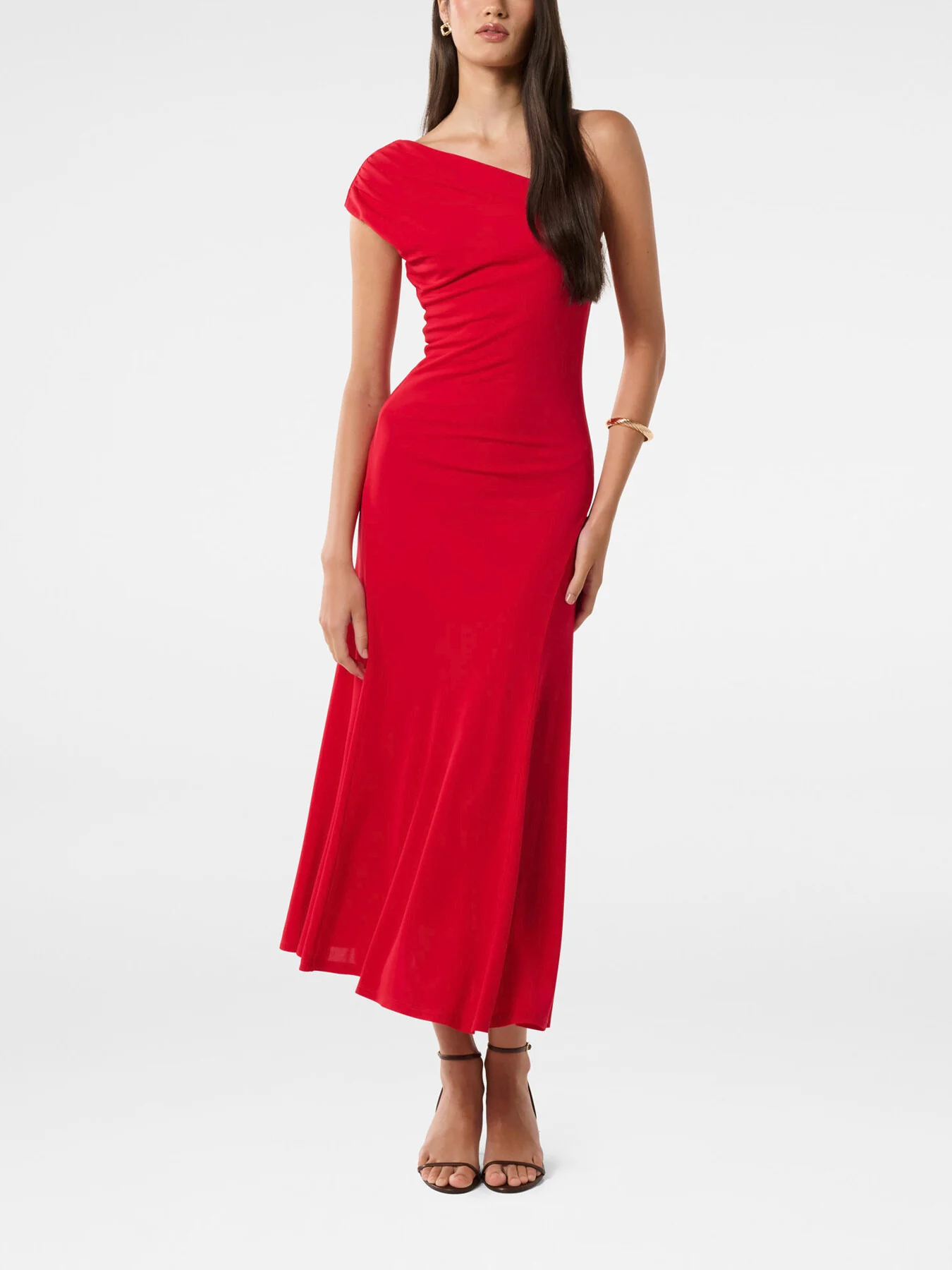 London One Shoulder Midi Dress - Image 4
